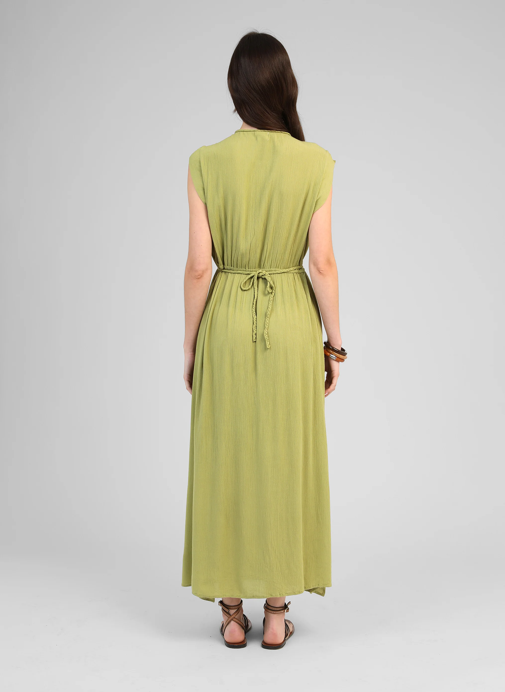 ROBE LONGUE OWESTINA tilleul - Image 4