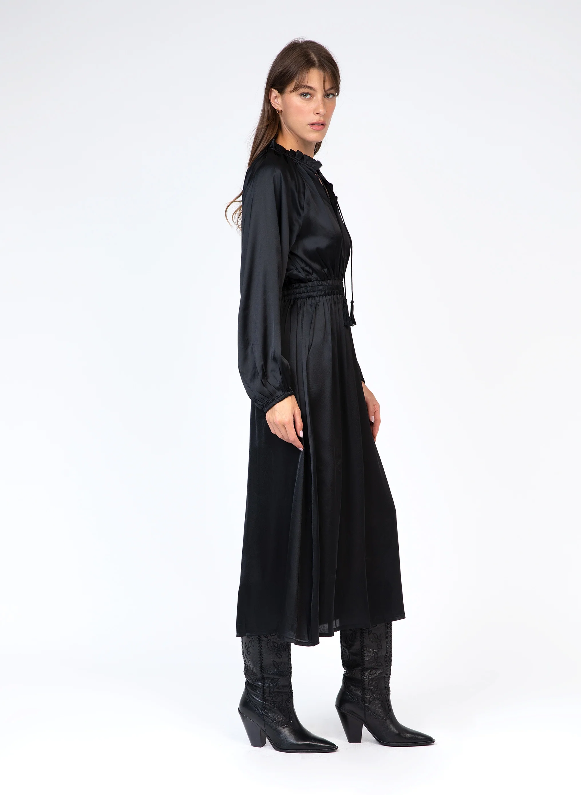 ROBE LONGUE OXENCE noir - Image 3