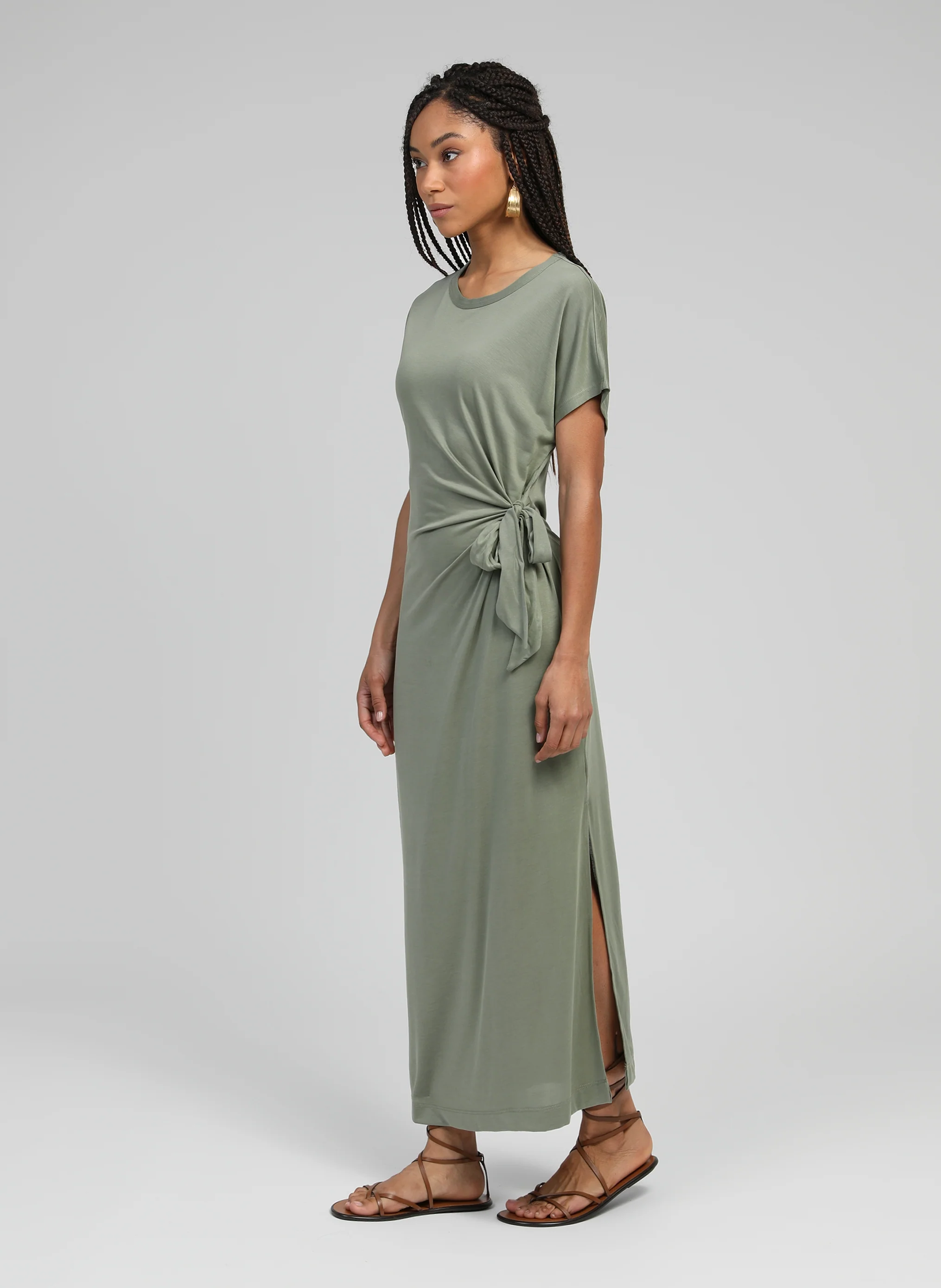 ROBE LONGUE TAMISARA kaki - Image 3