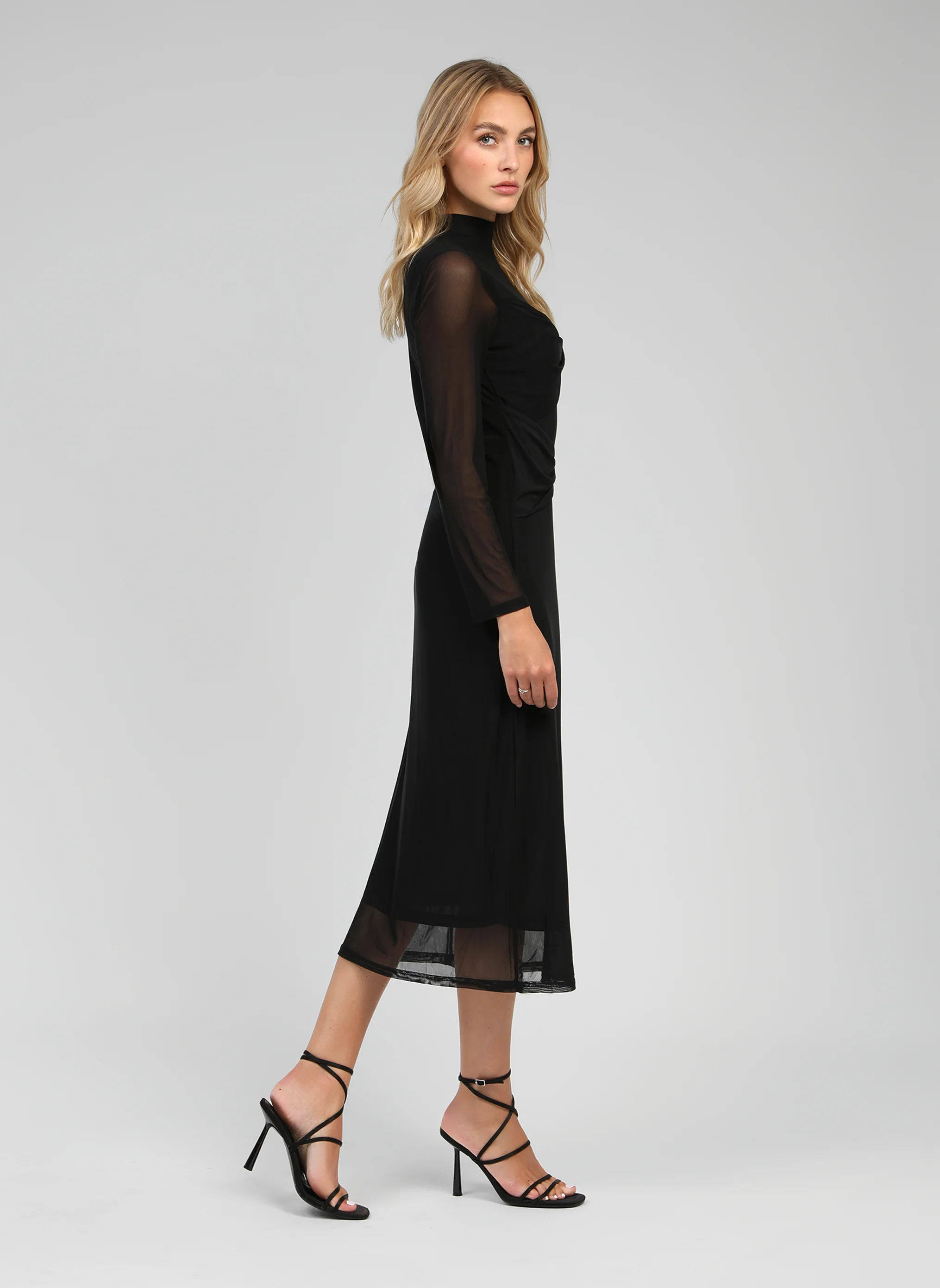 ROBE MIDI EBASILE noir - Image 3