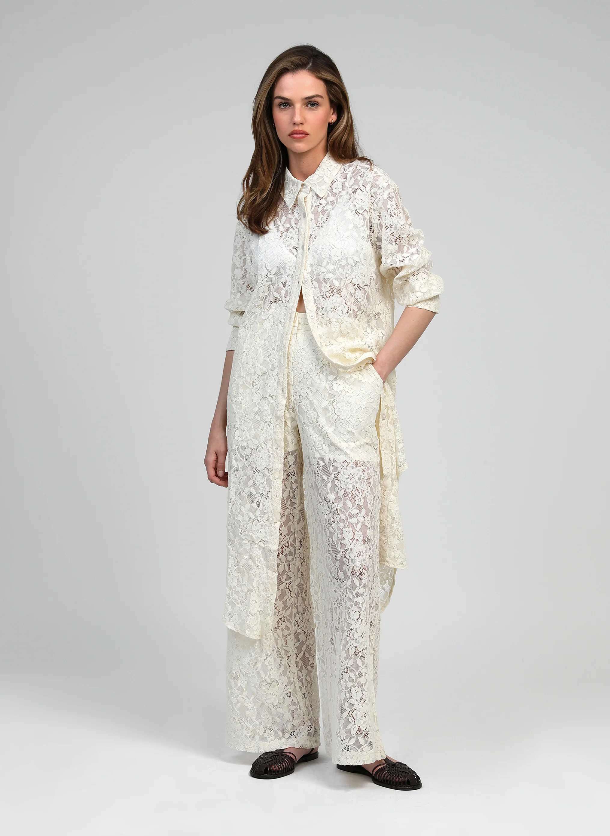 ROBE MIDI EOLE ecru