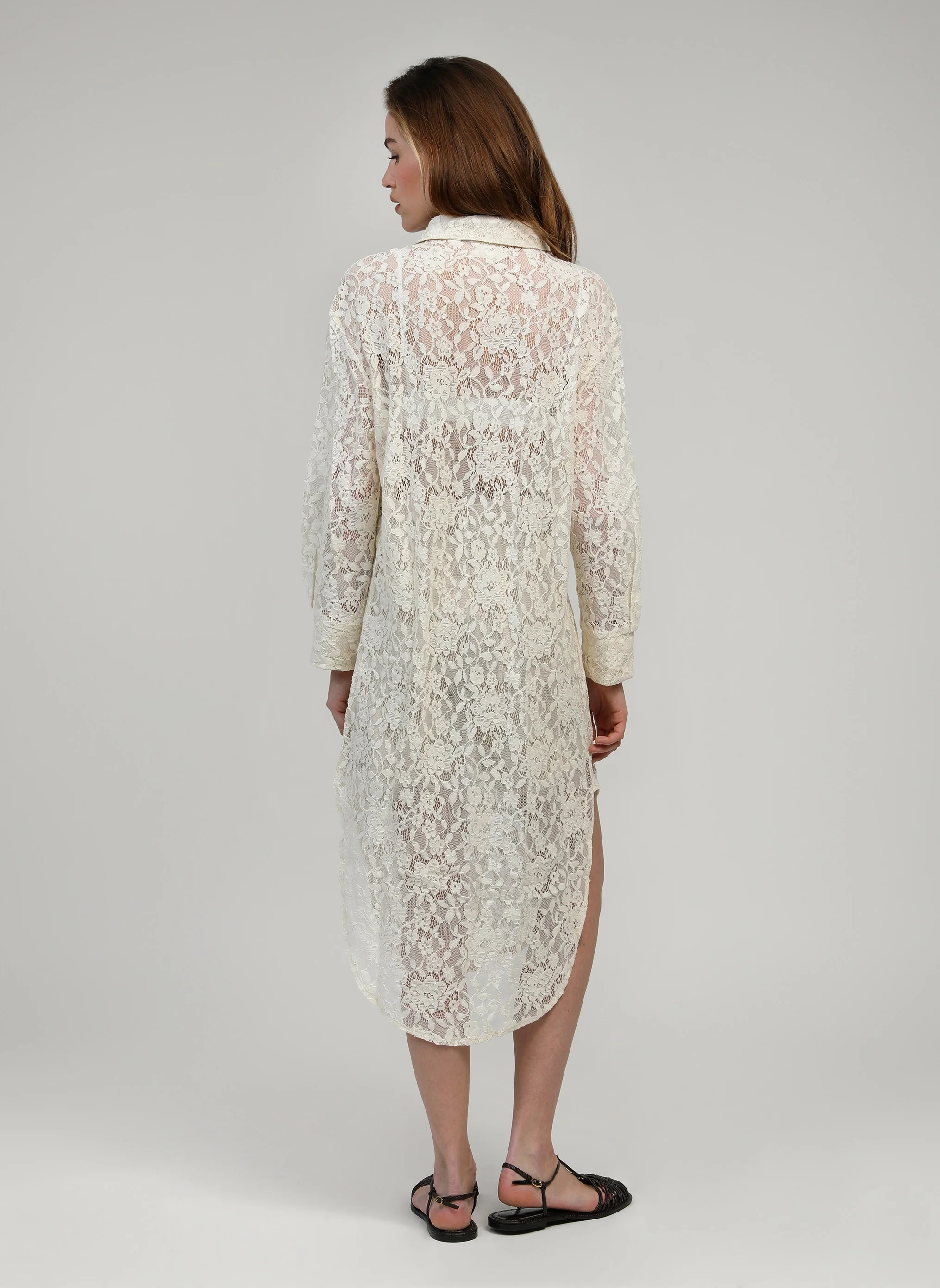 ROBE MIDI EOLE ecru - Image 4