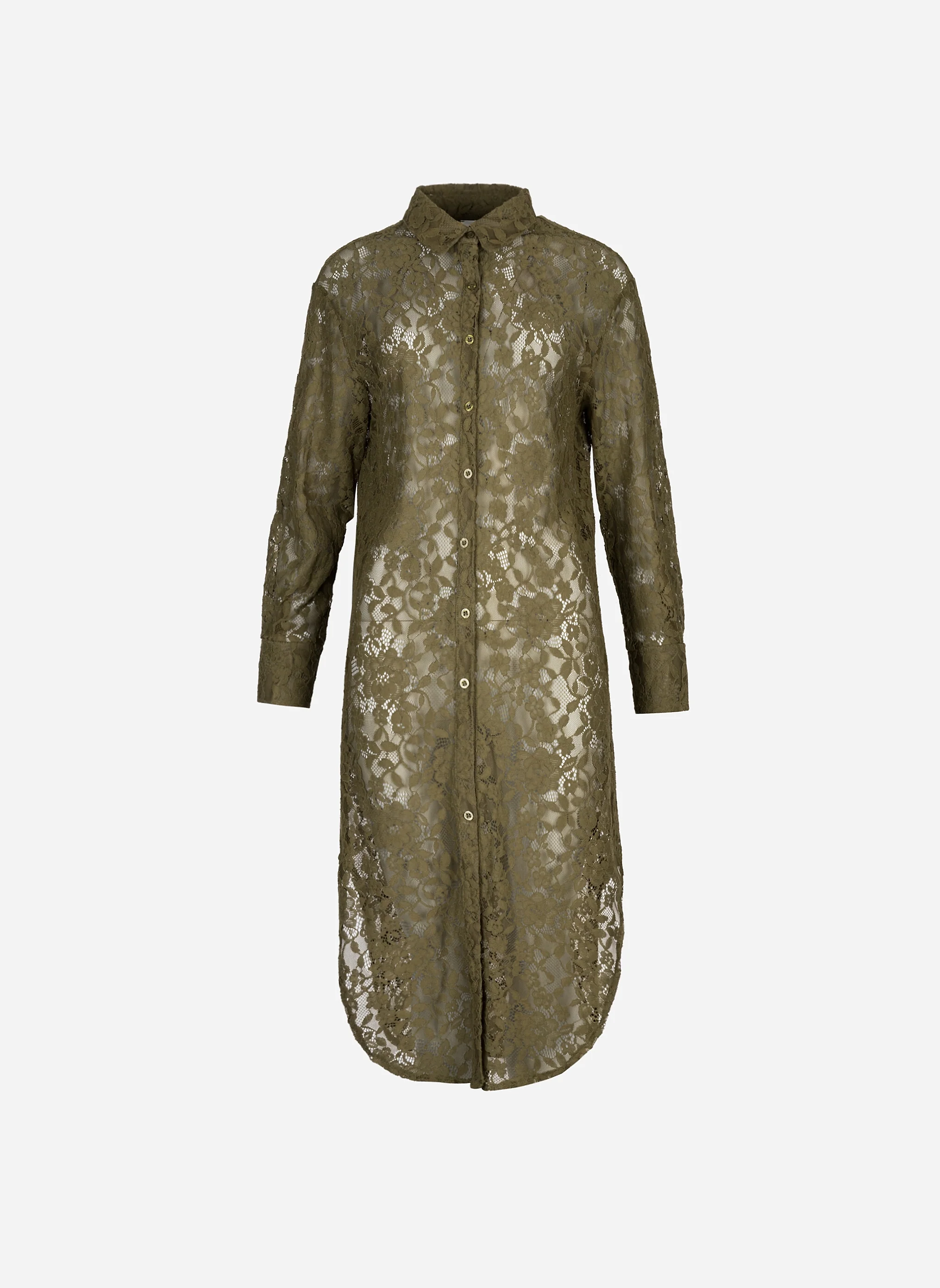 ROBE MIDI EOLE kaki - Image 4