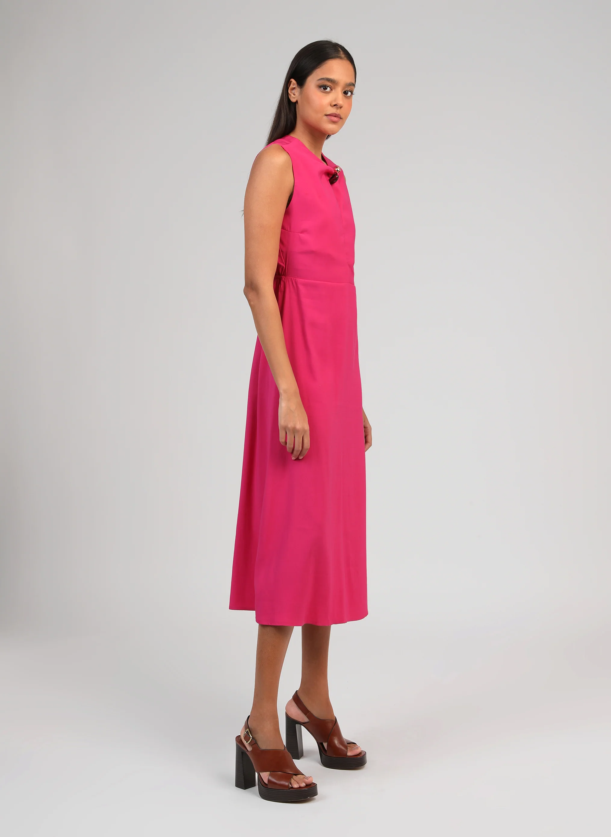 ROBE MIDI MAEZRA fuchsia - Image 3