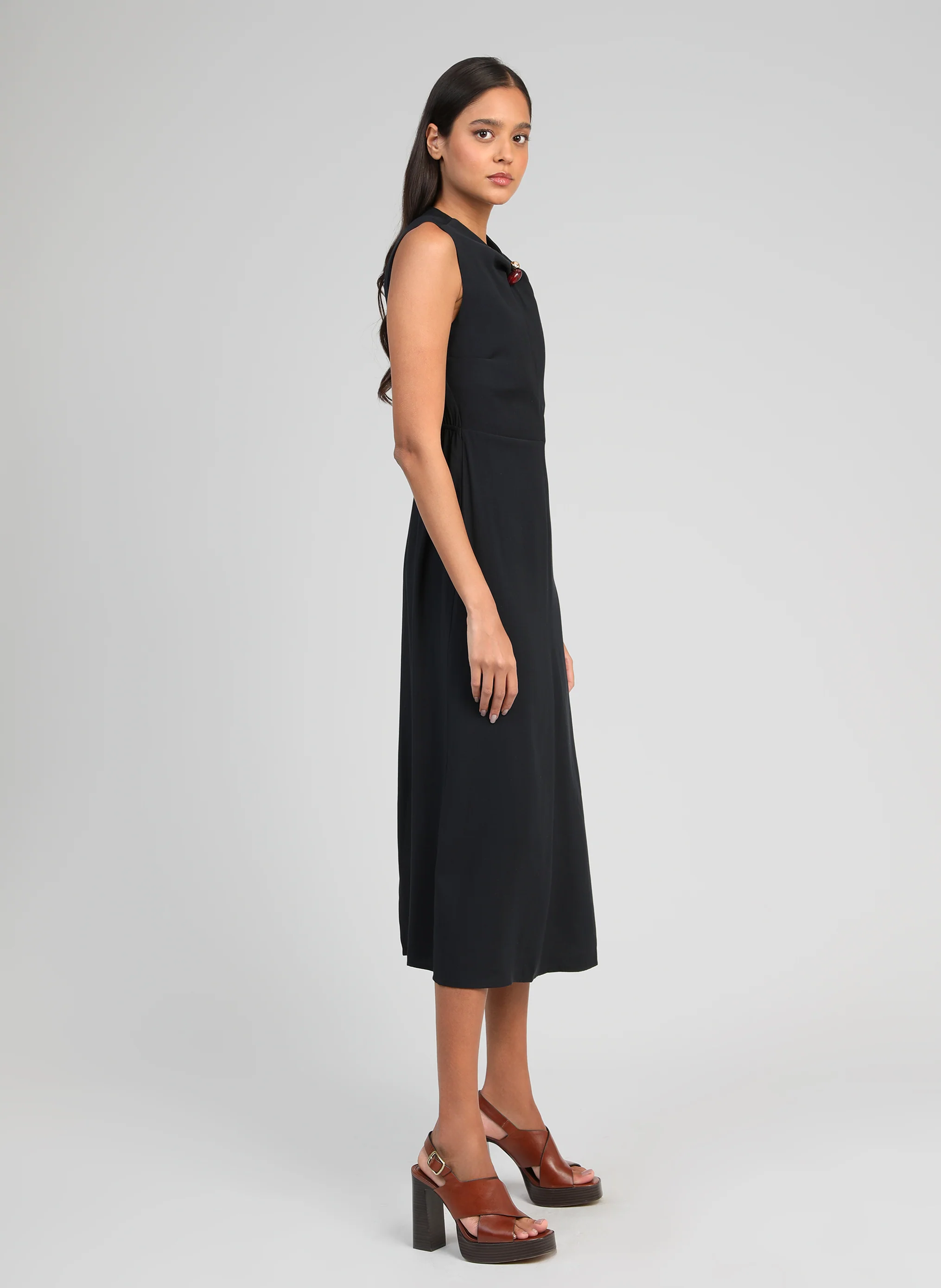 ROBE MIDI MAEZRA noir - Image 3