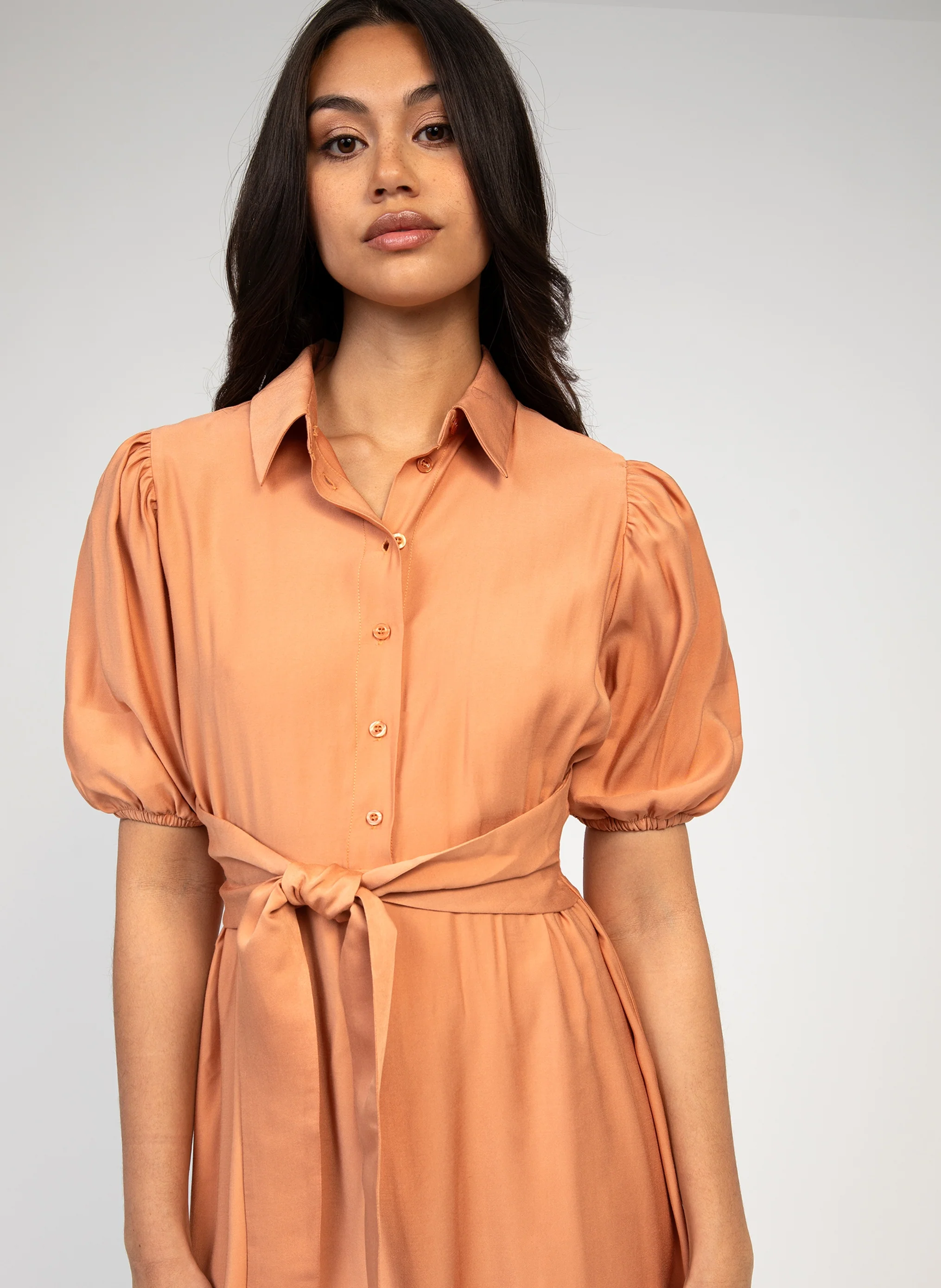 ROBE MIDI MALIDA terracotta - Image 3