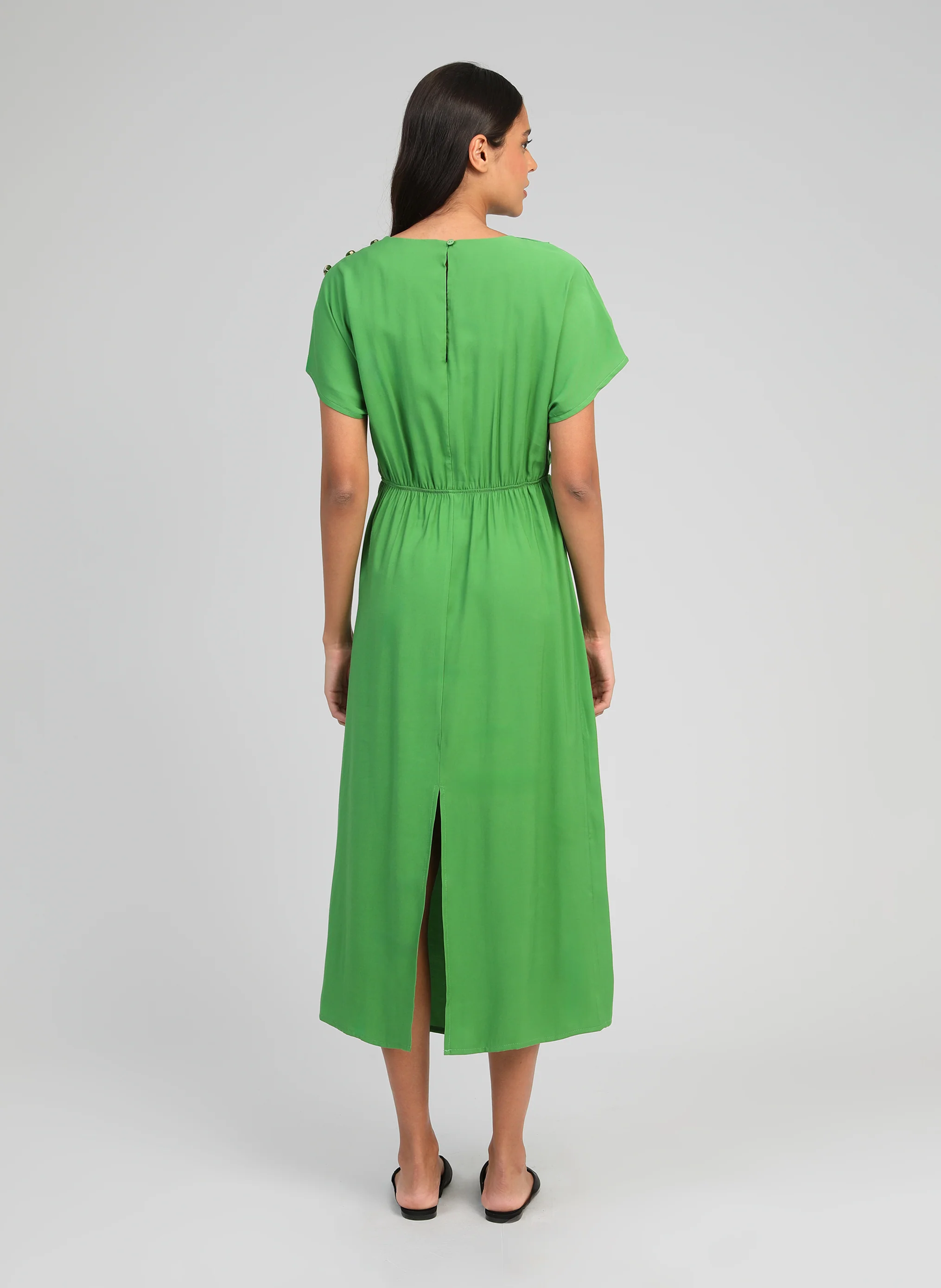 ROBE MIDI MALIXA pomme - Image 5