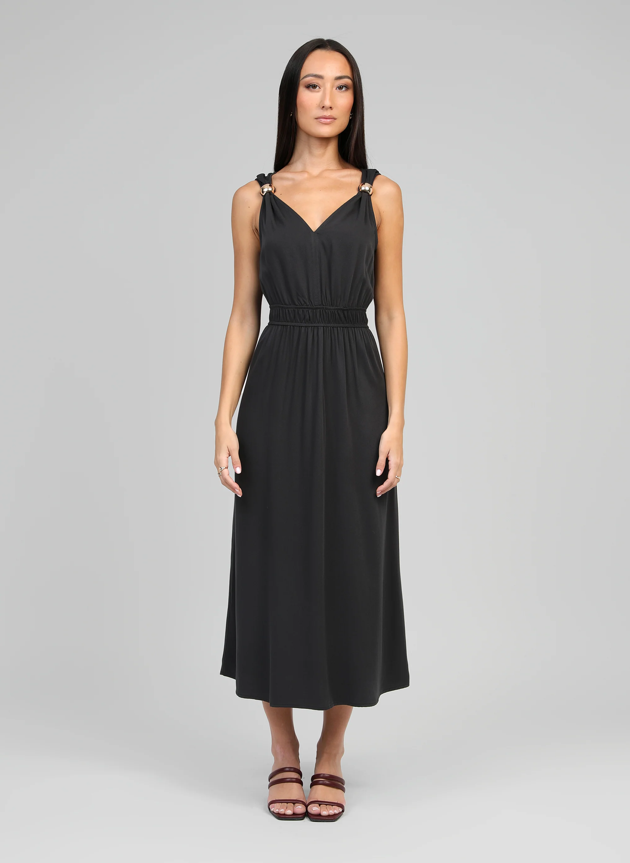 ROBE MIDI MALOUISA carbone