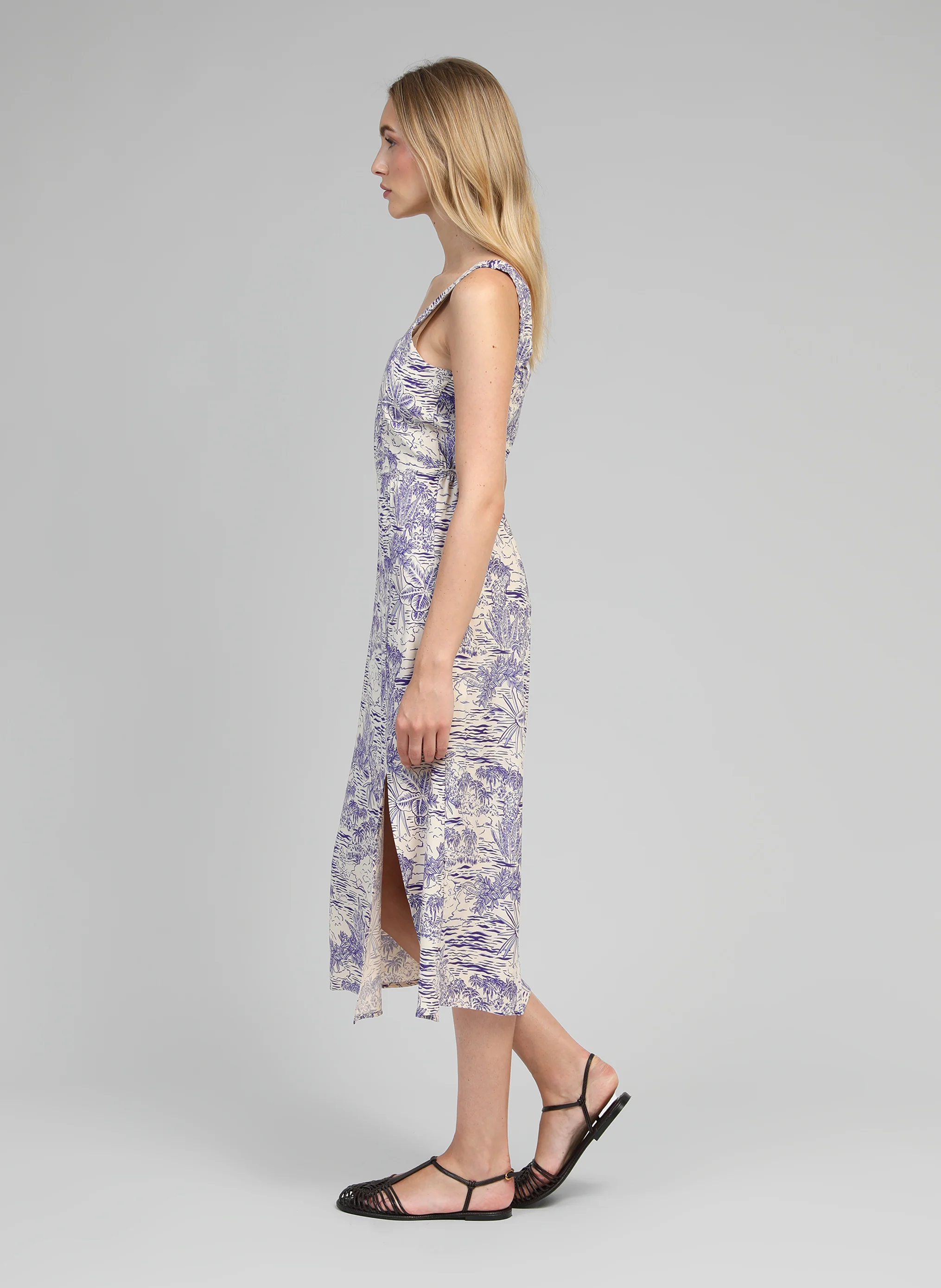 ROBE MIDI MANILY sajo bleu - Image 3