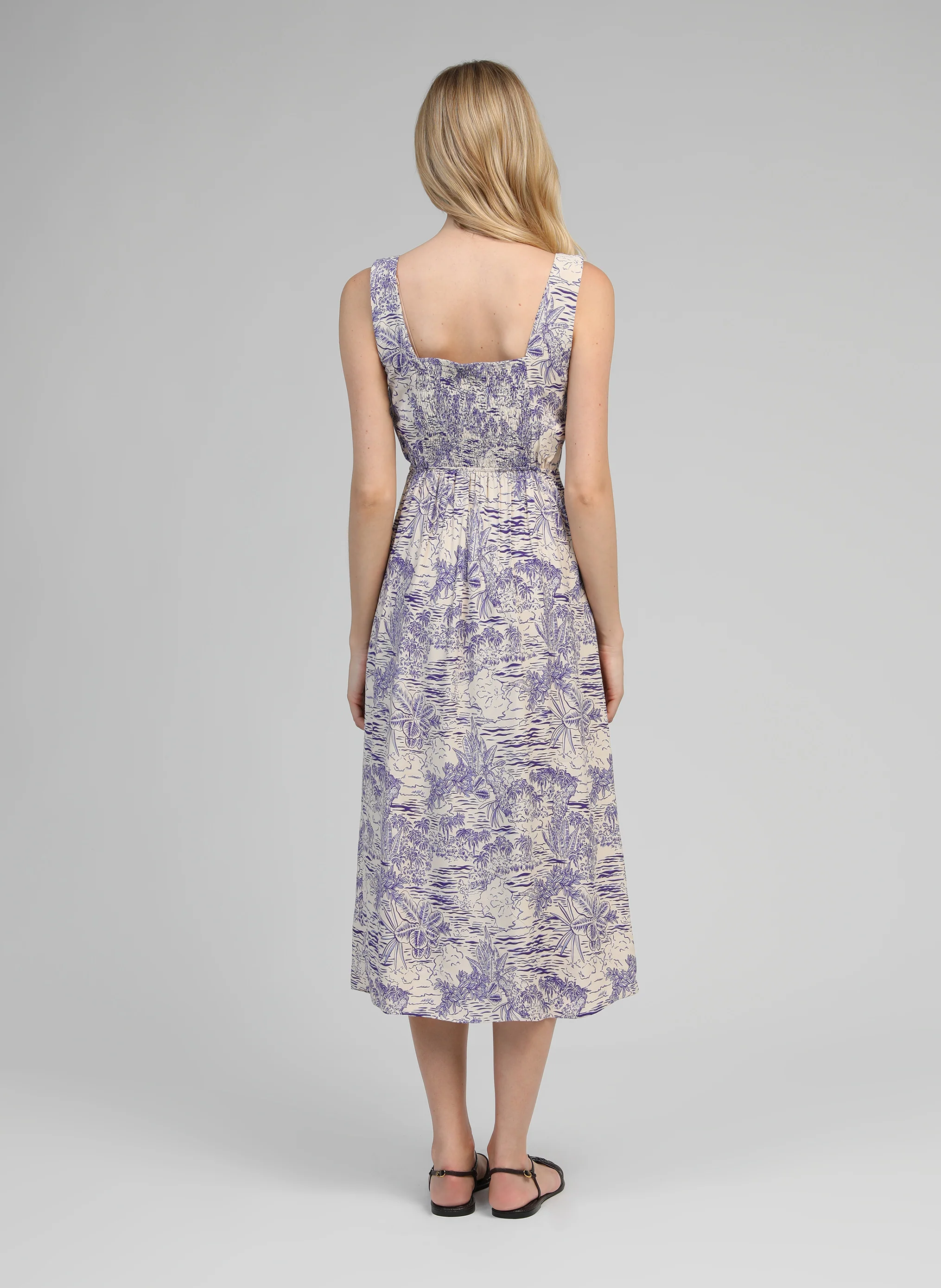 ROBE MIDI MANILY sajo bleu - Image 4