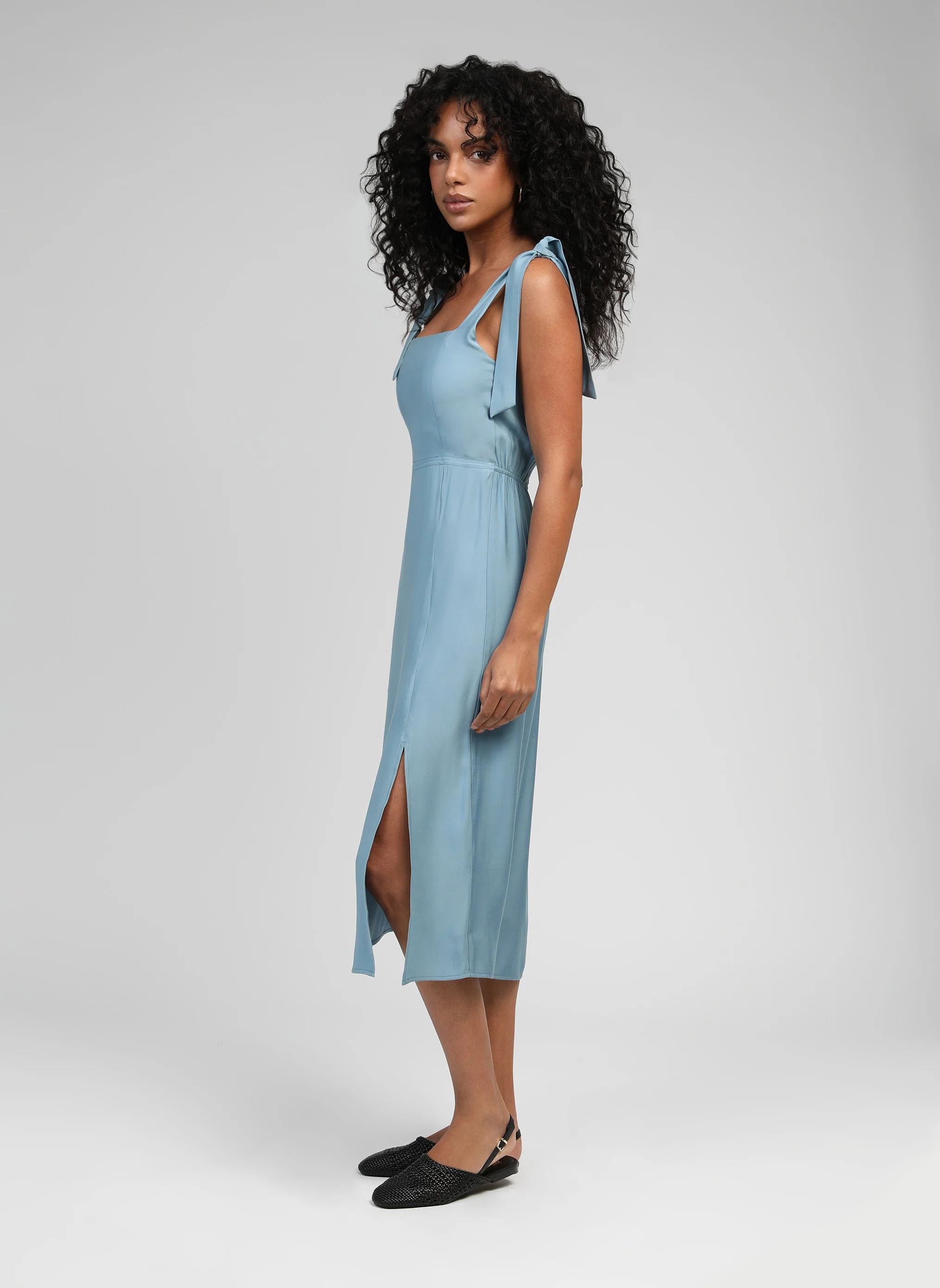 ROBE MIDI MANTA ciel - Image 3