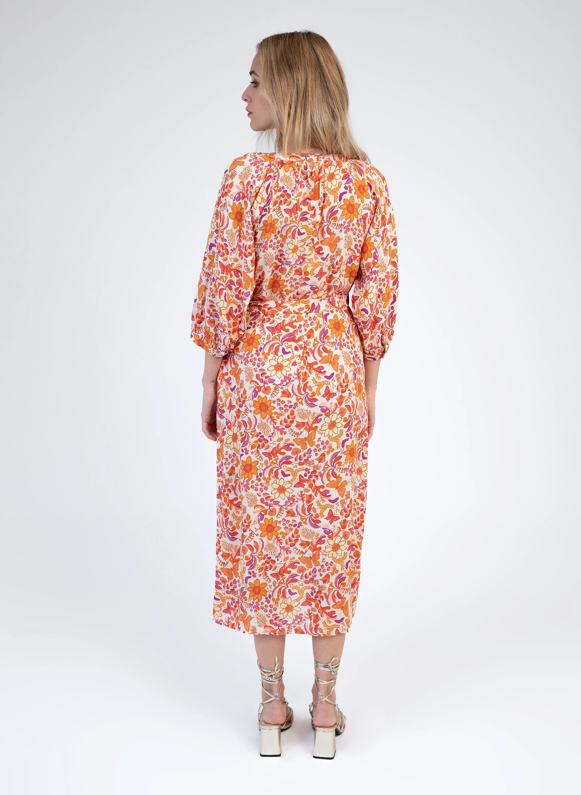 ROBE MIDI MARCELIO butterfly ecru - Image 3