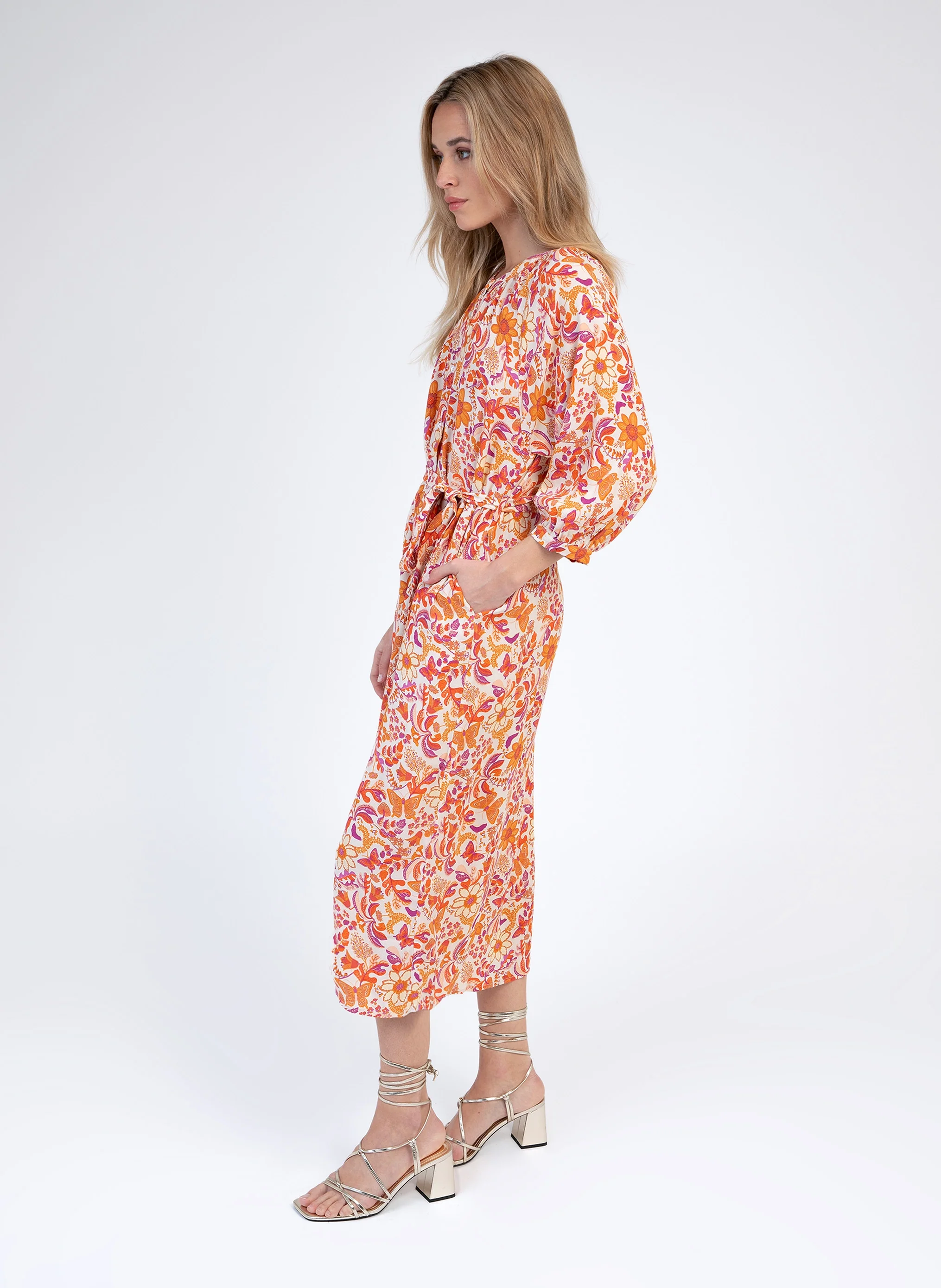 ROBE MIDI MARCELIO butterfly ecru - Image 4