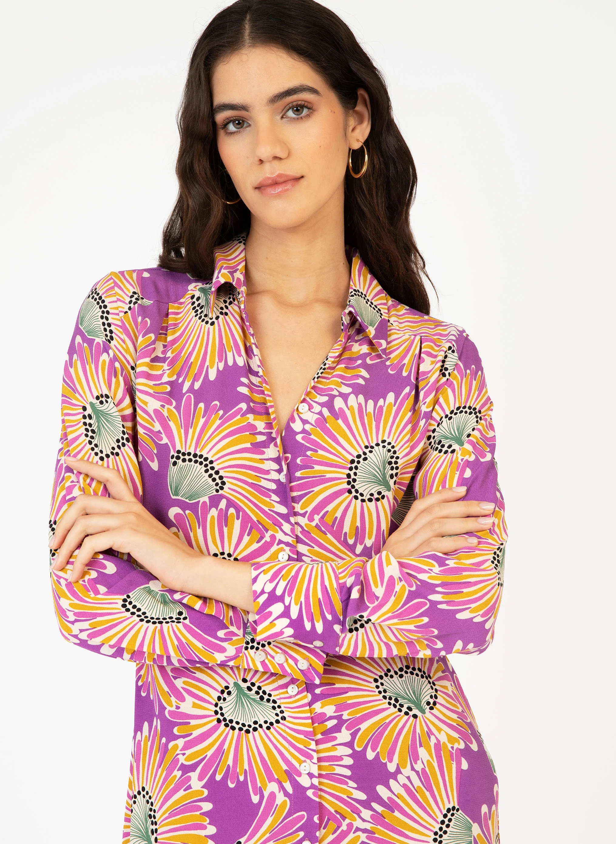 ROBE MIDI MARIBEAU belize violet - Image 3