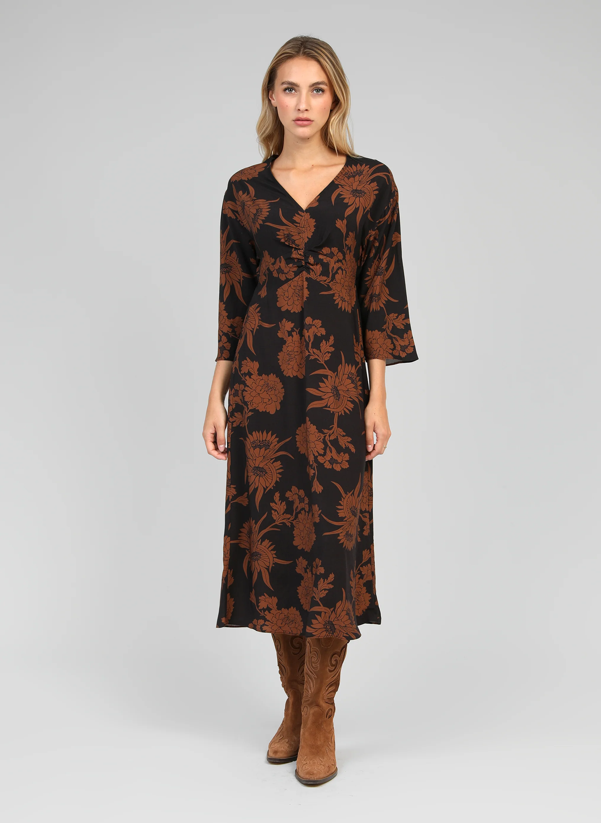ROBE MIDI MASAMY floflo caramel