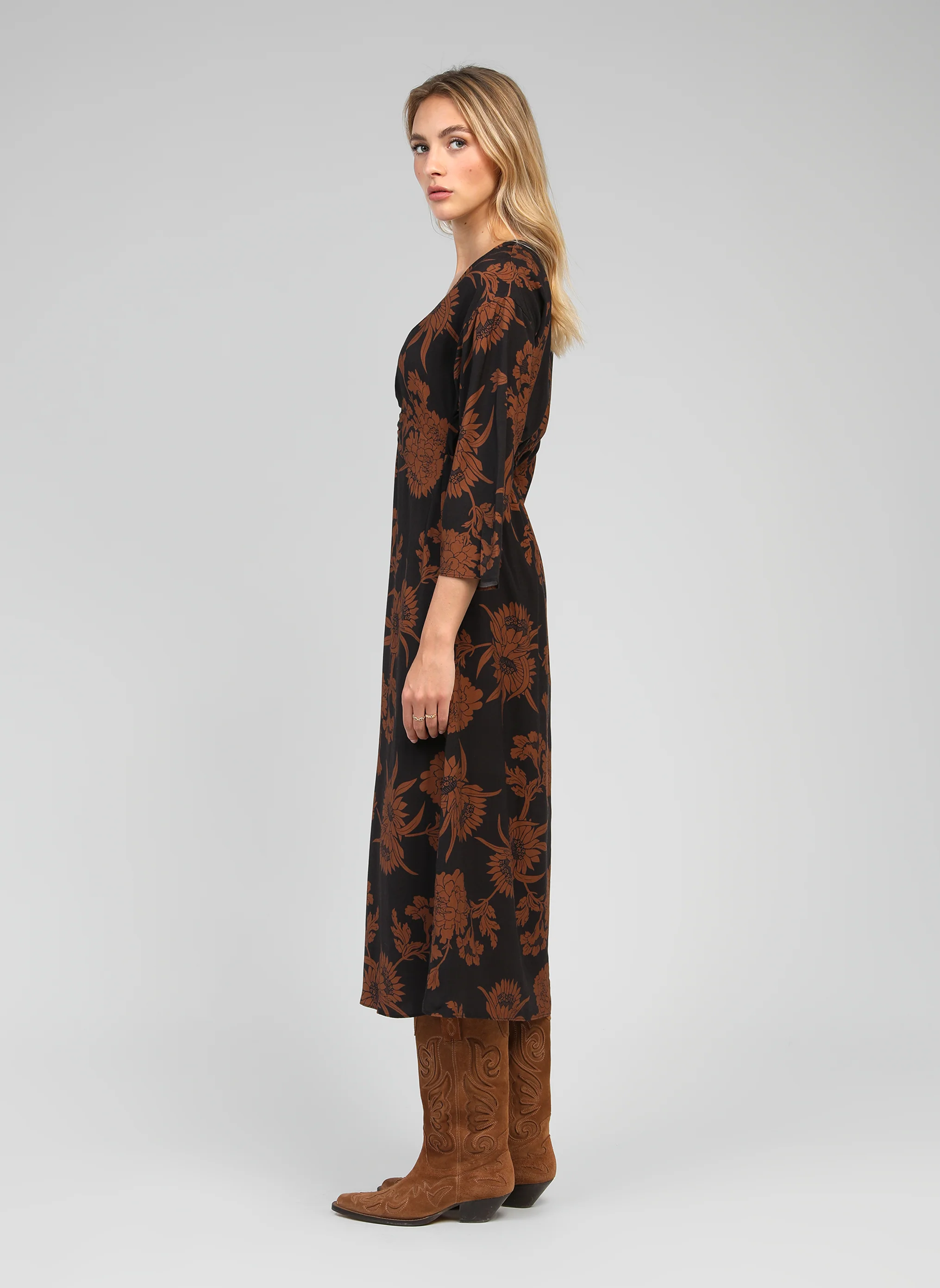 ROBE MIDI MASAMY floflo caramel - Image 3