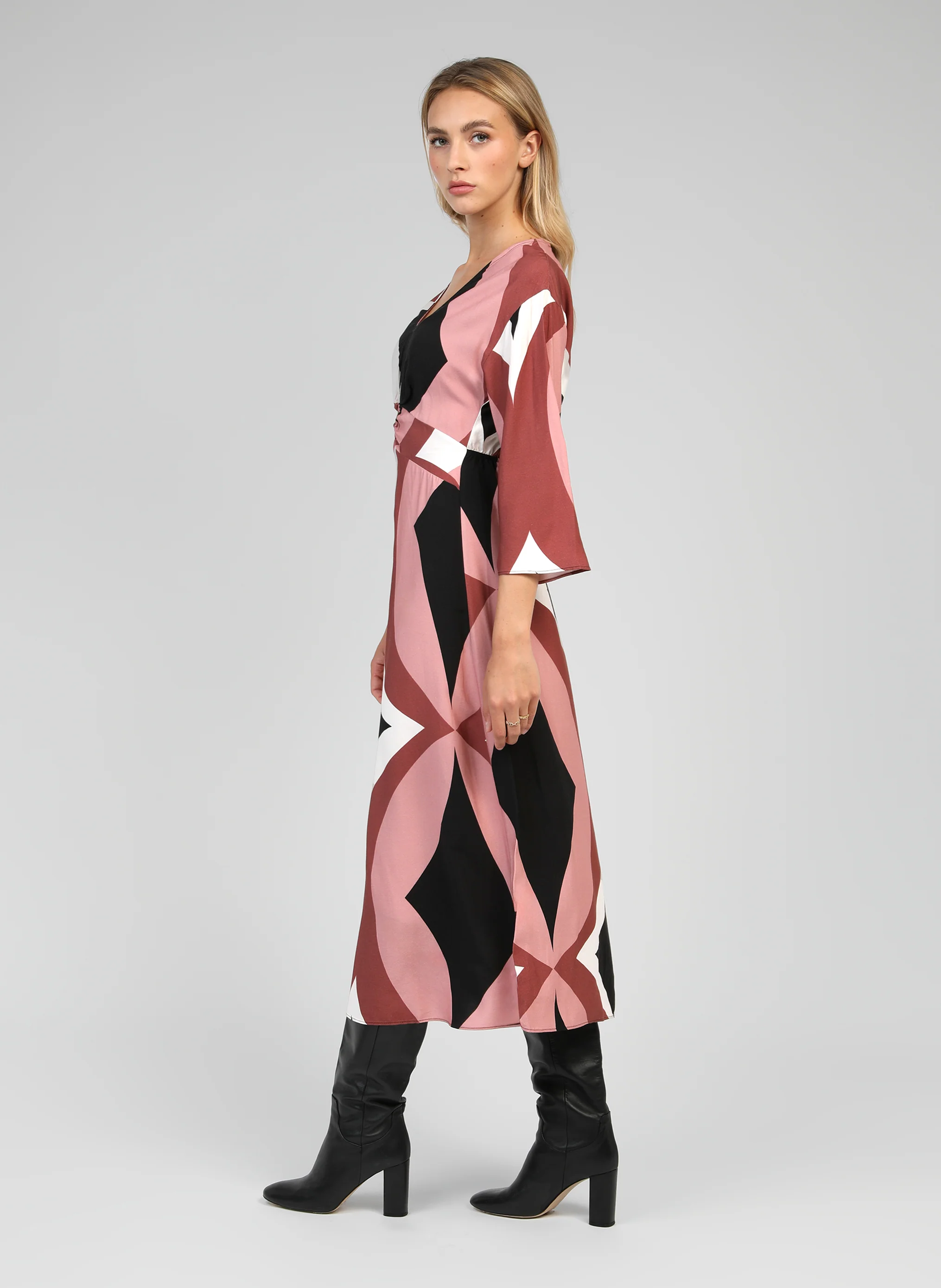 ROBE MIDI MASAMY galimo rose - Image 3