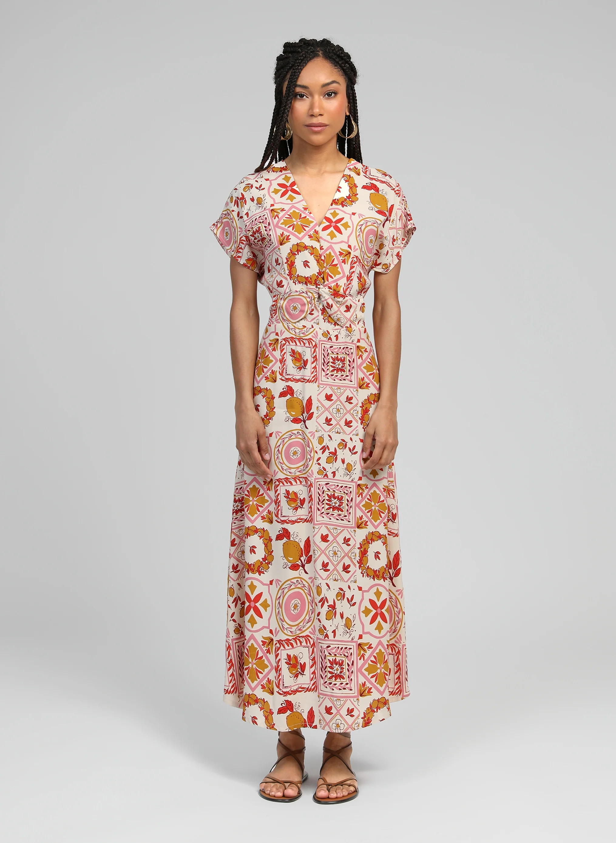 ROBE MIDI MATIA rizzo rose