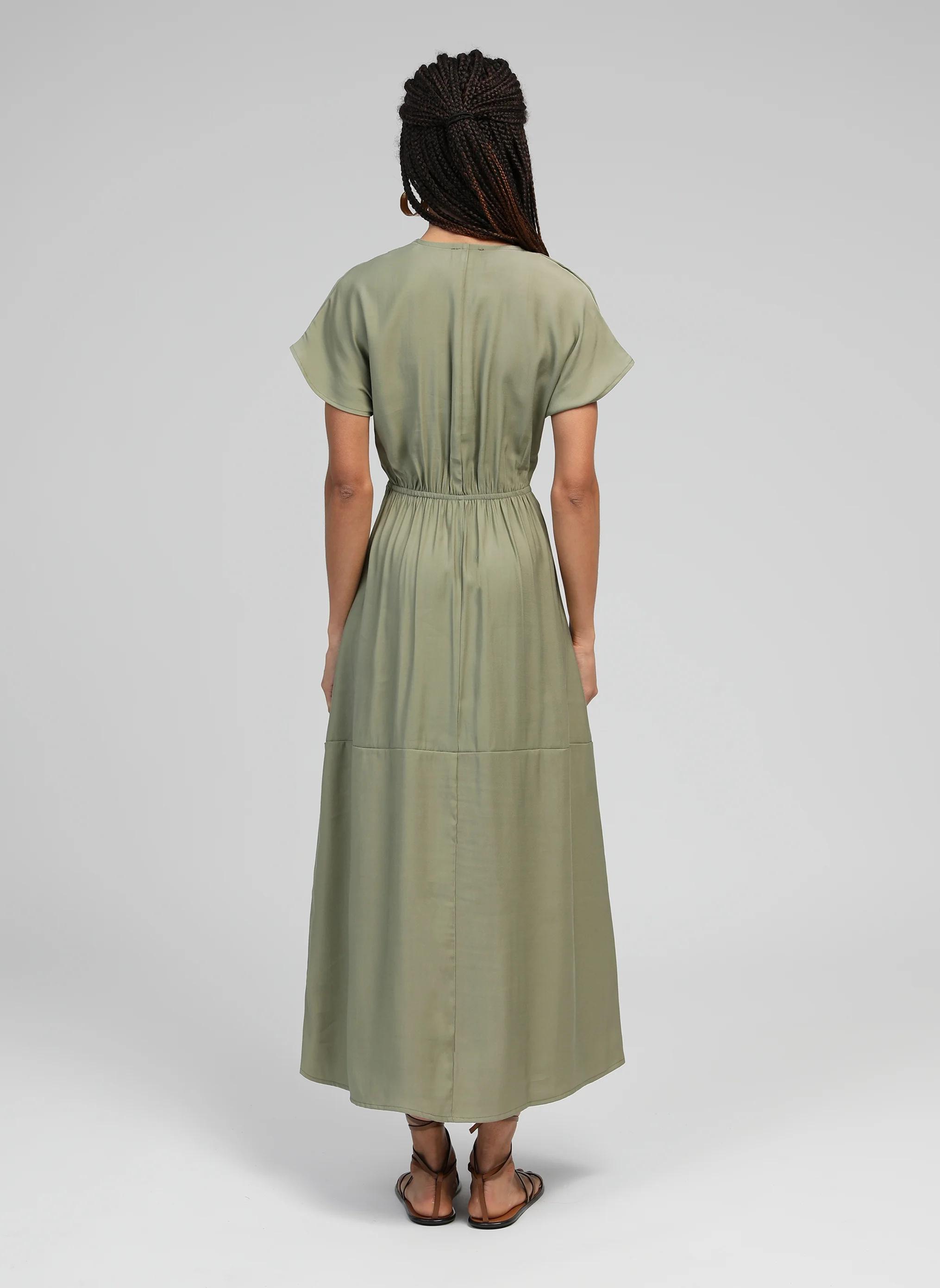 ROBE MIDI MEKIANA militaire - Image 4
