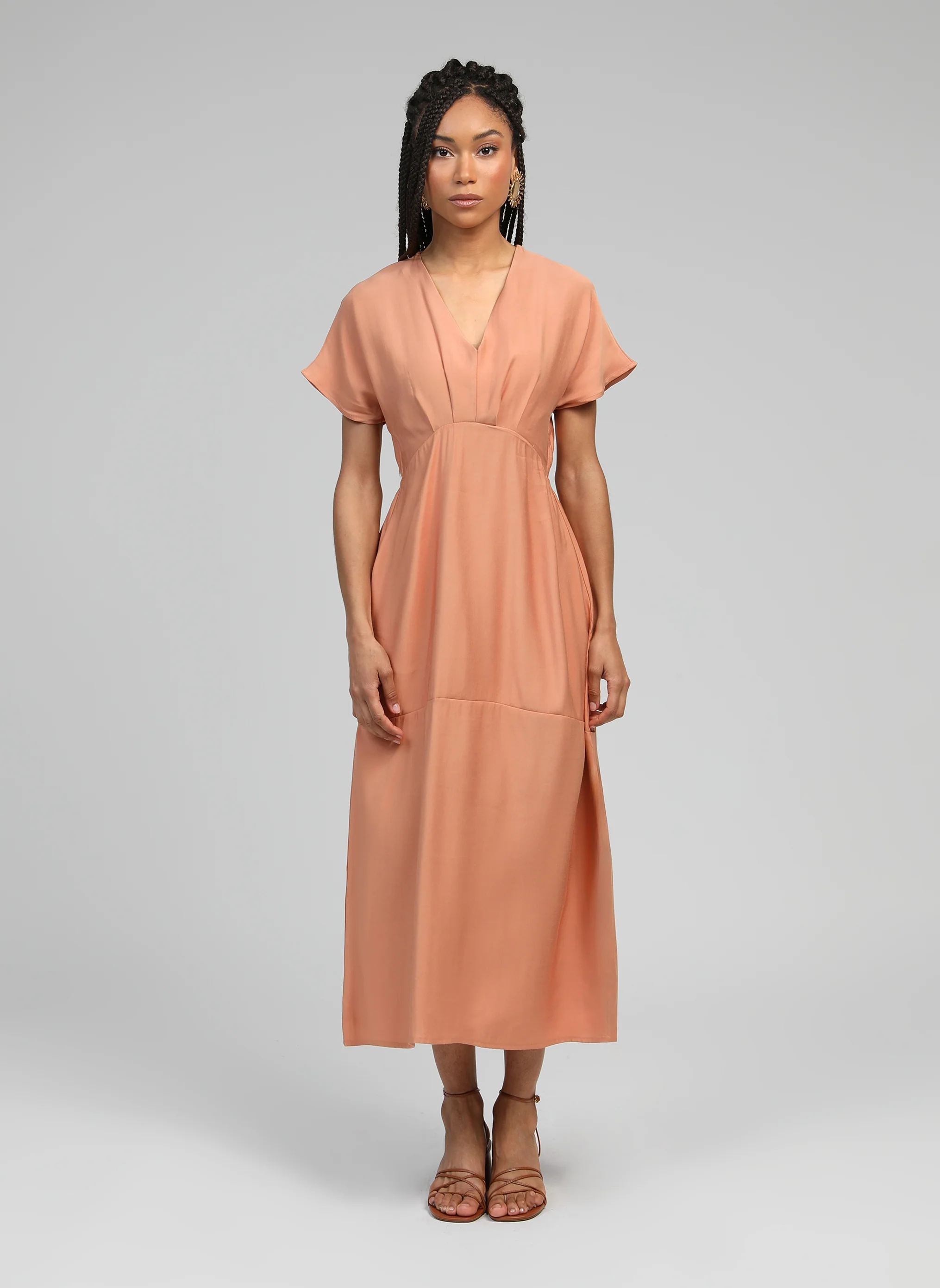 ROBE MIDI MEKIANA terracotta