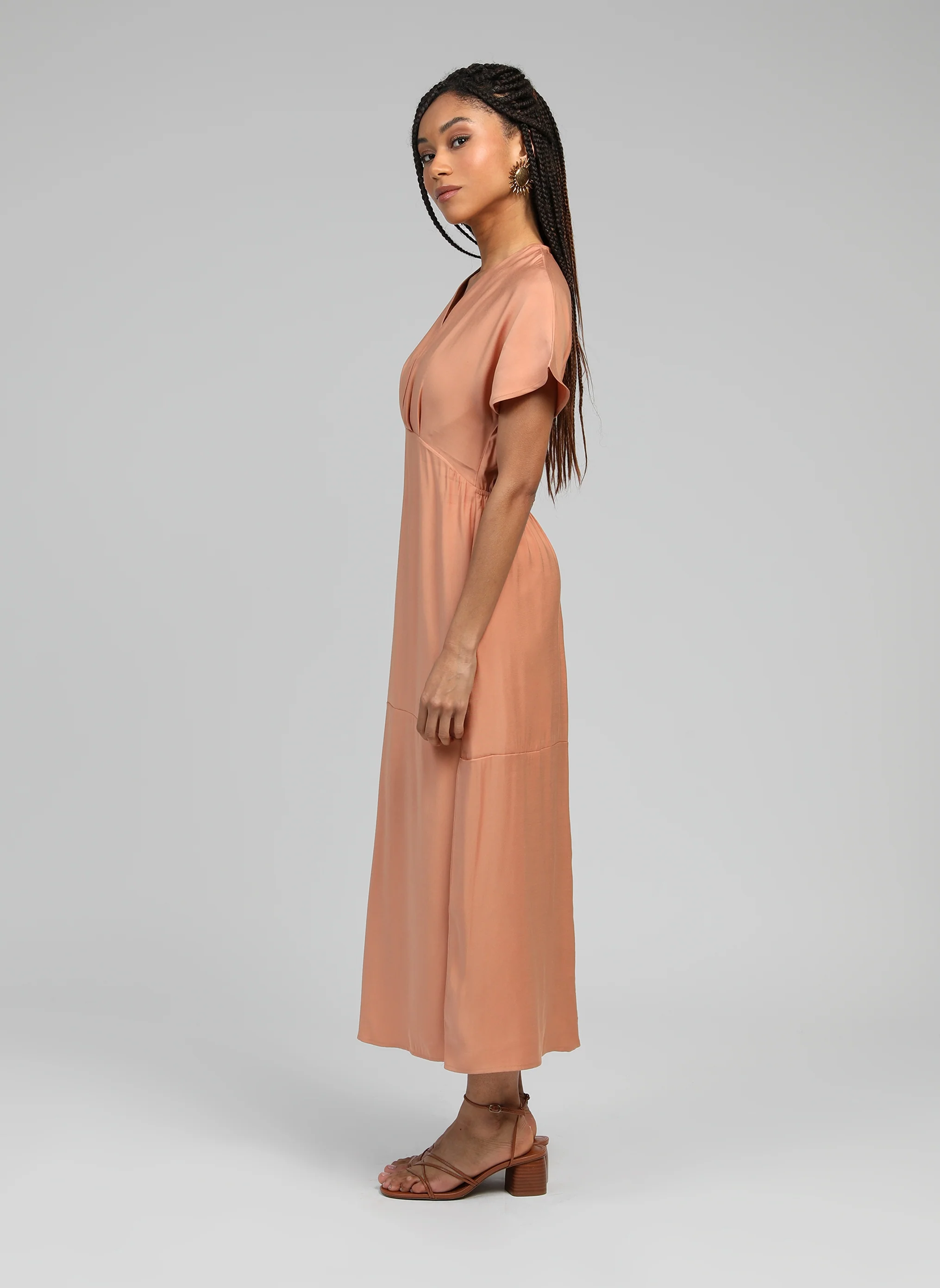 ROBE MIDI MEKIANA terracotta - Image 3