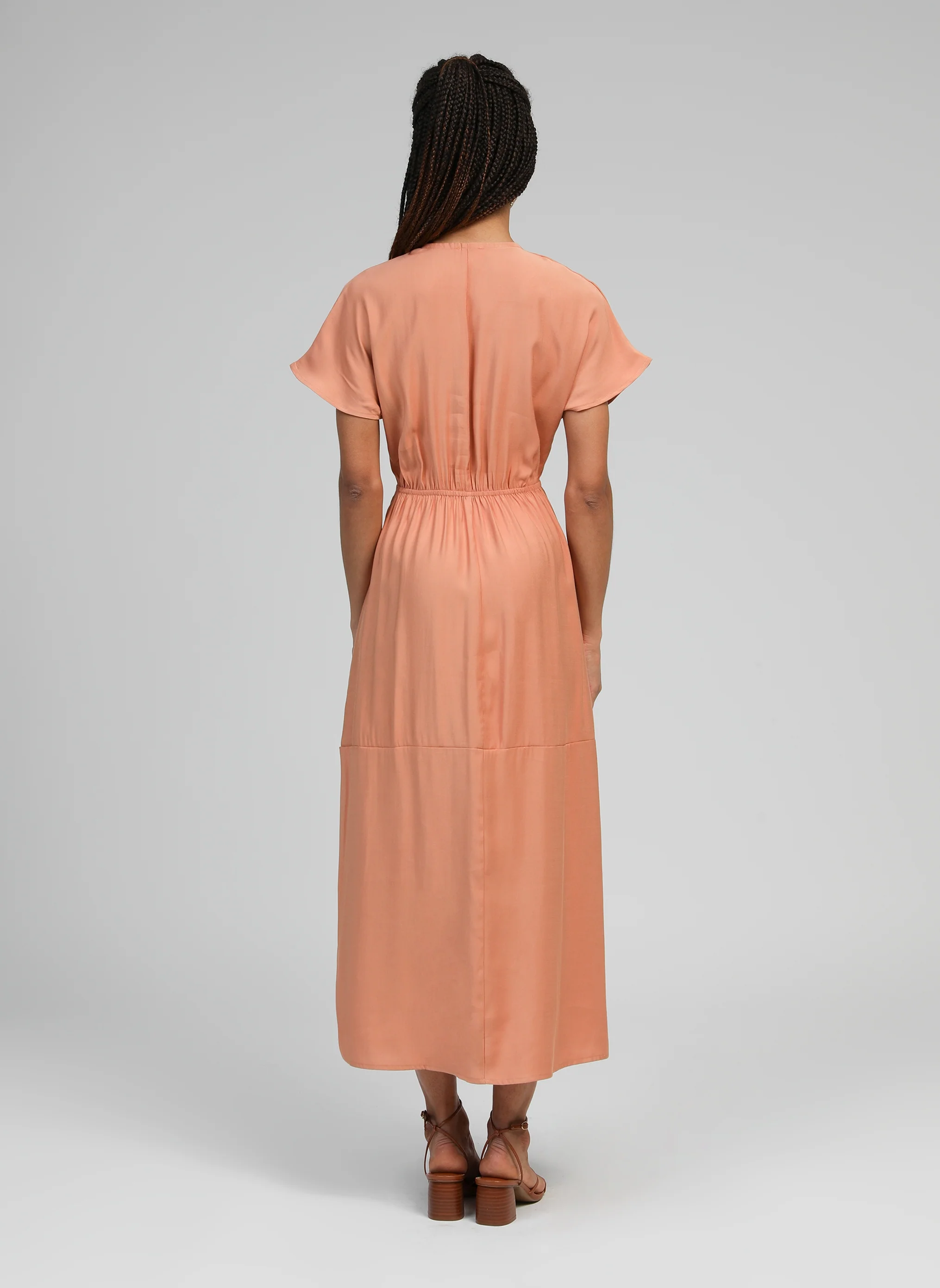 ROBE MIDI MEKIANA terracotta - Image 4
