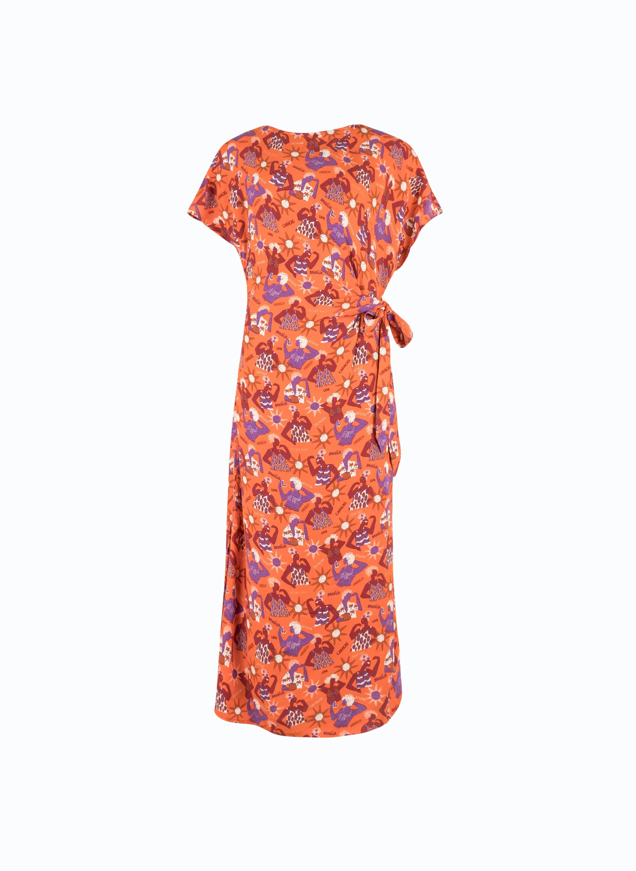 ROBE MIDI MELOTY floria orange - Image 5