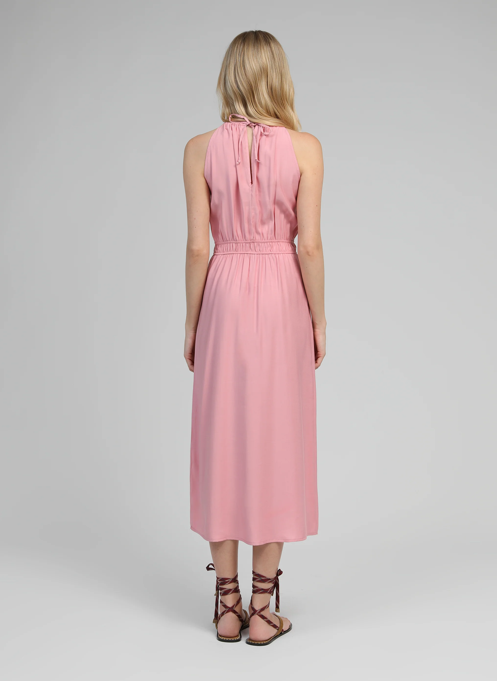 ROBE MIDI MENDALY rose - Image 4