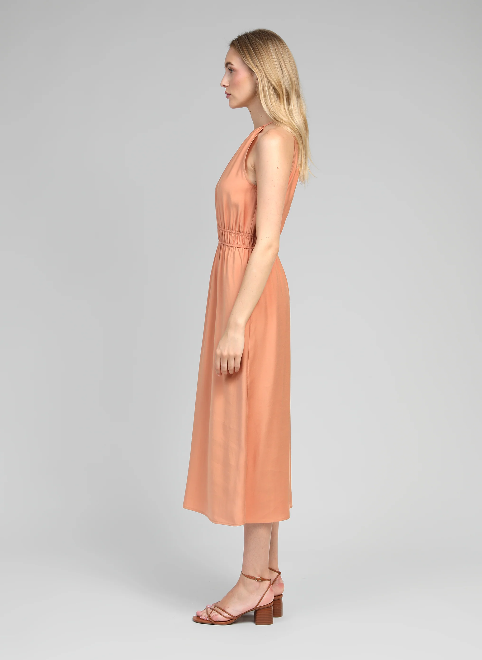 ROBE MIDI MENDALY terracotta - Image 3