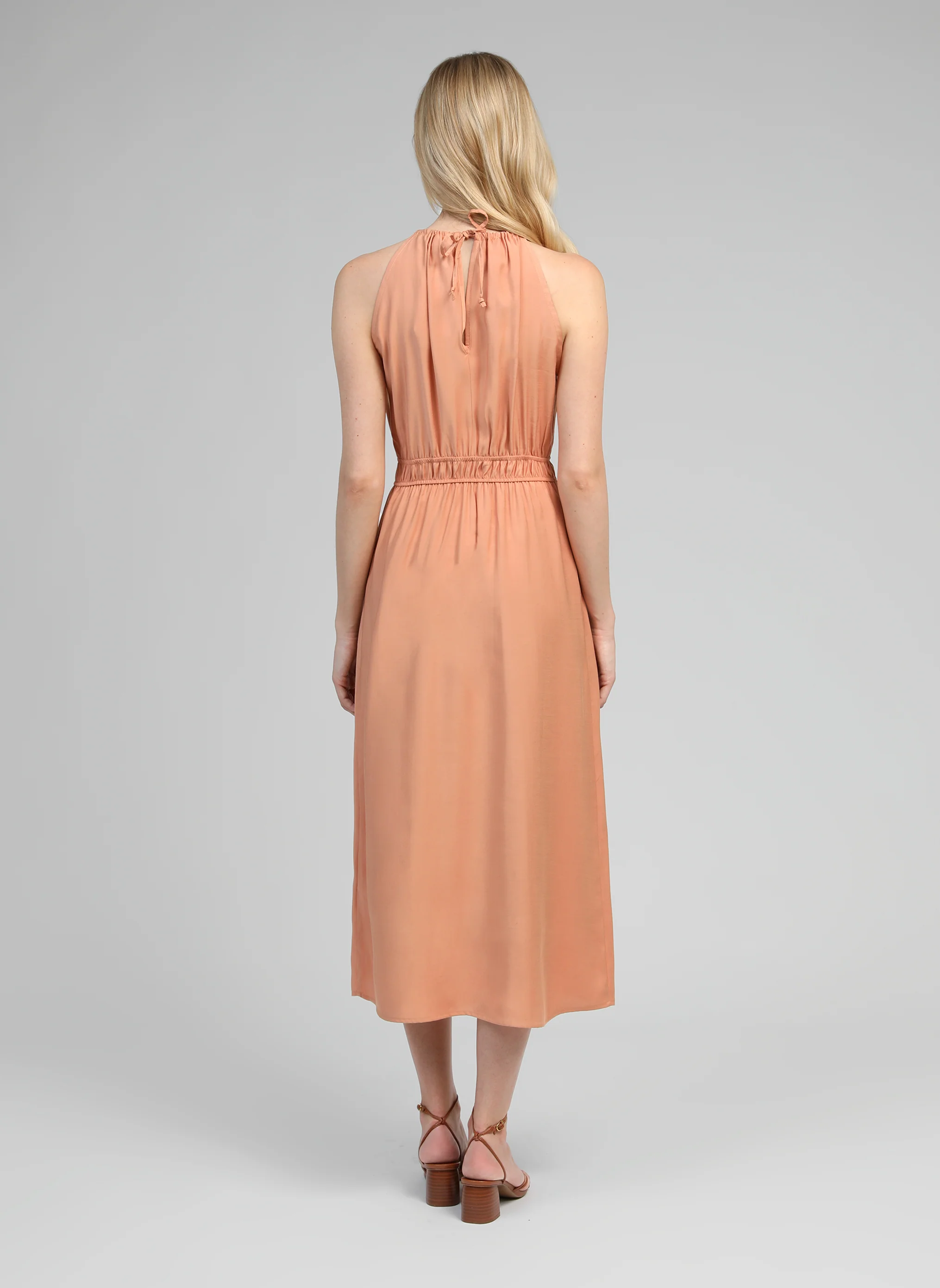 ROBE MIDI MENDALY terracotta - Image 4