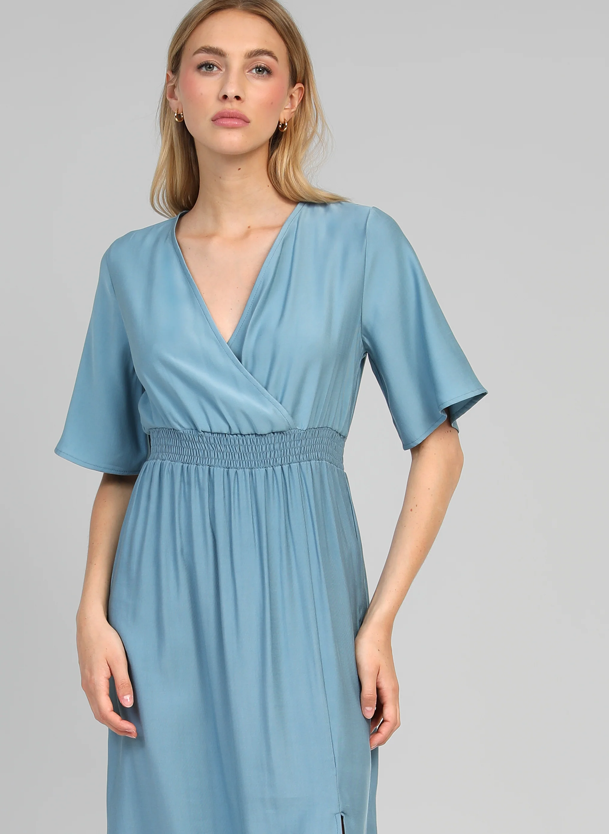 ROBE MIDI MESUN ciel - Image 2