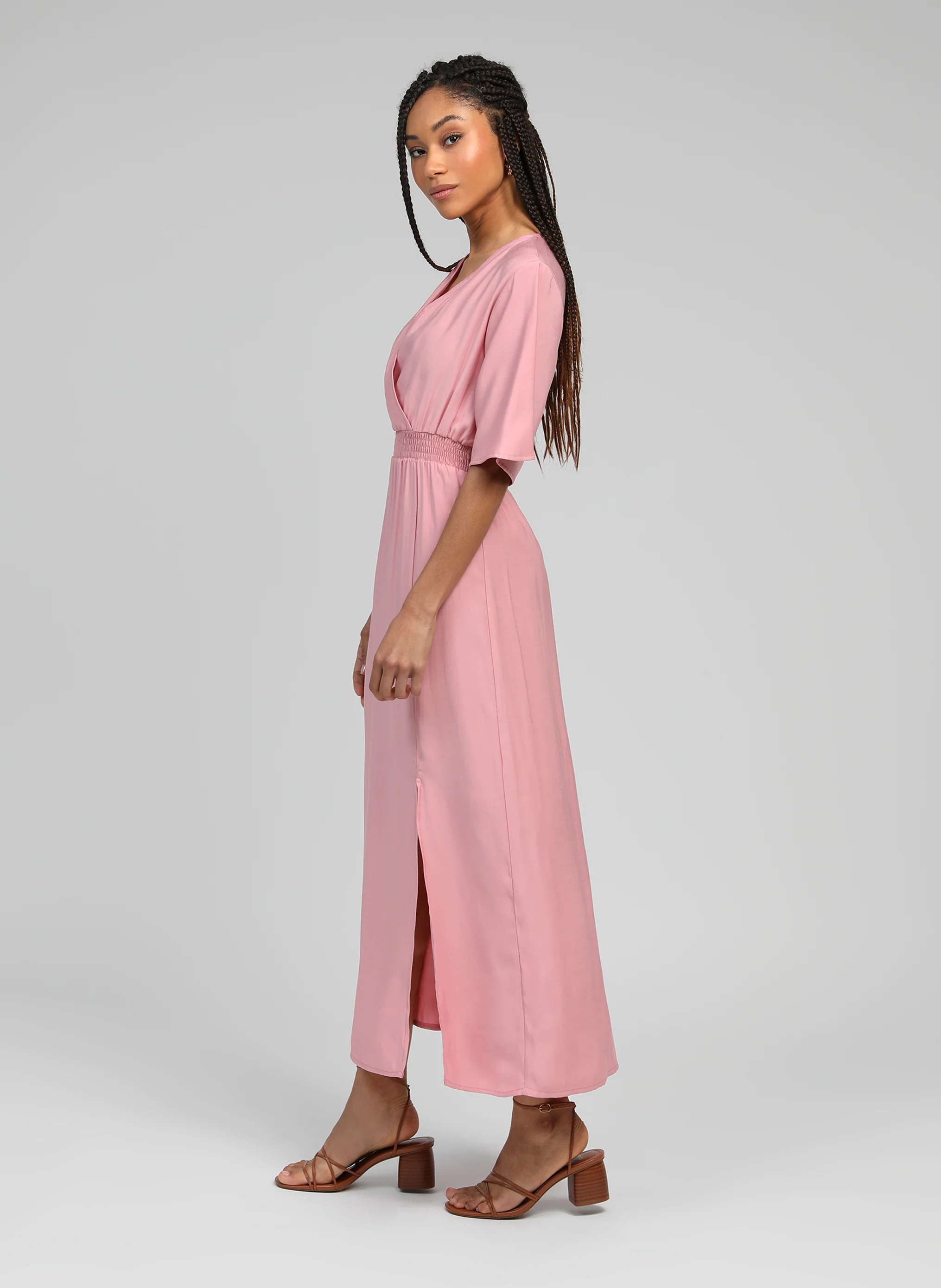 ROBE MIDI MESUN rose - Image 3