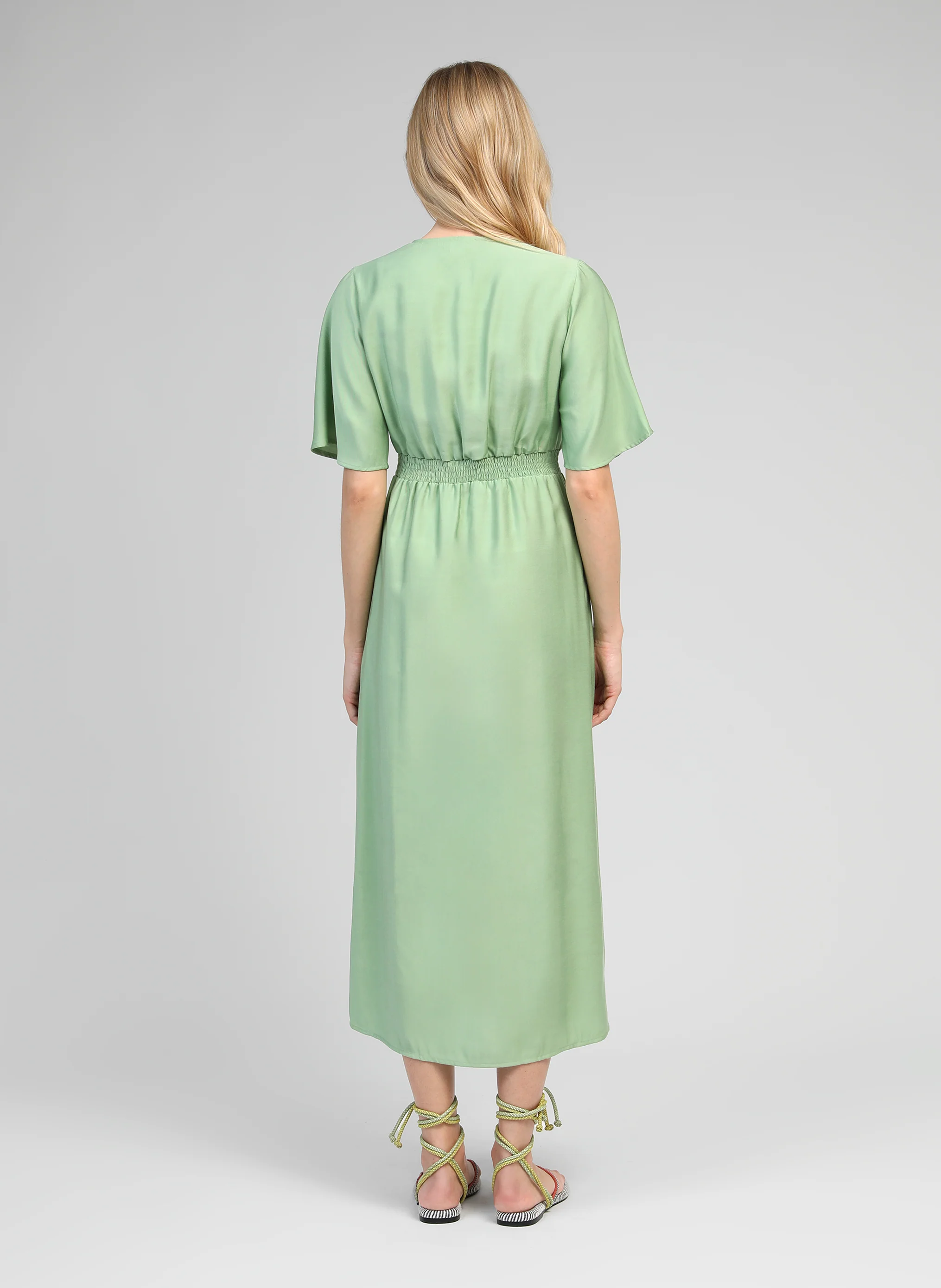 ROBE MIDI MESUN sauge - Image 4