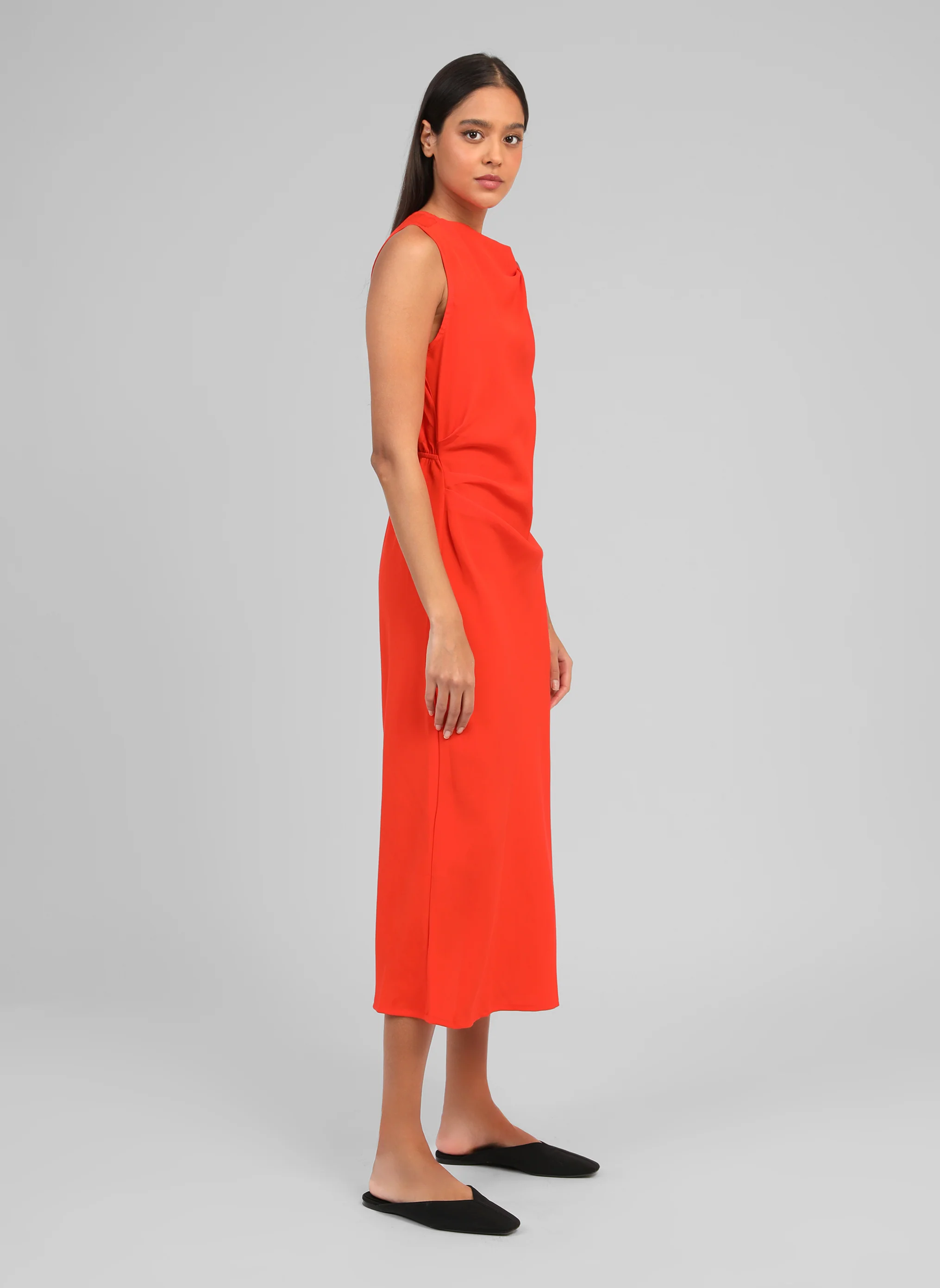 ROBE MIDI MILANA piment - Image 3