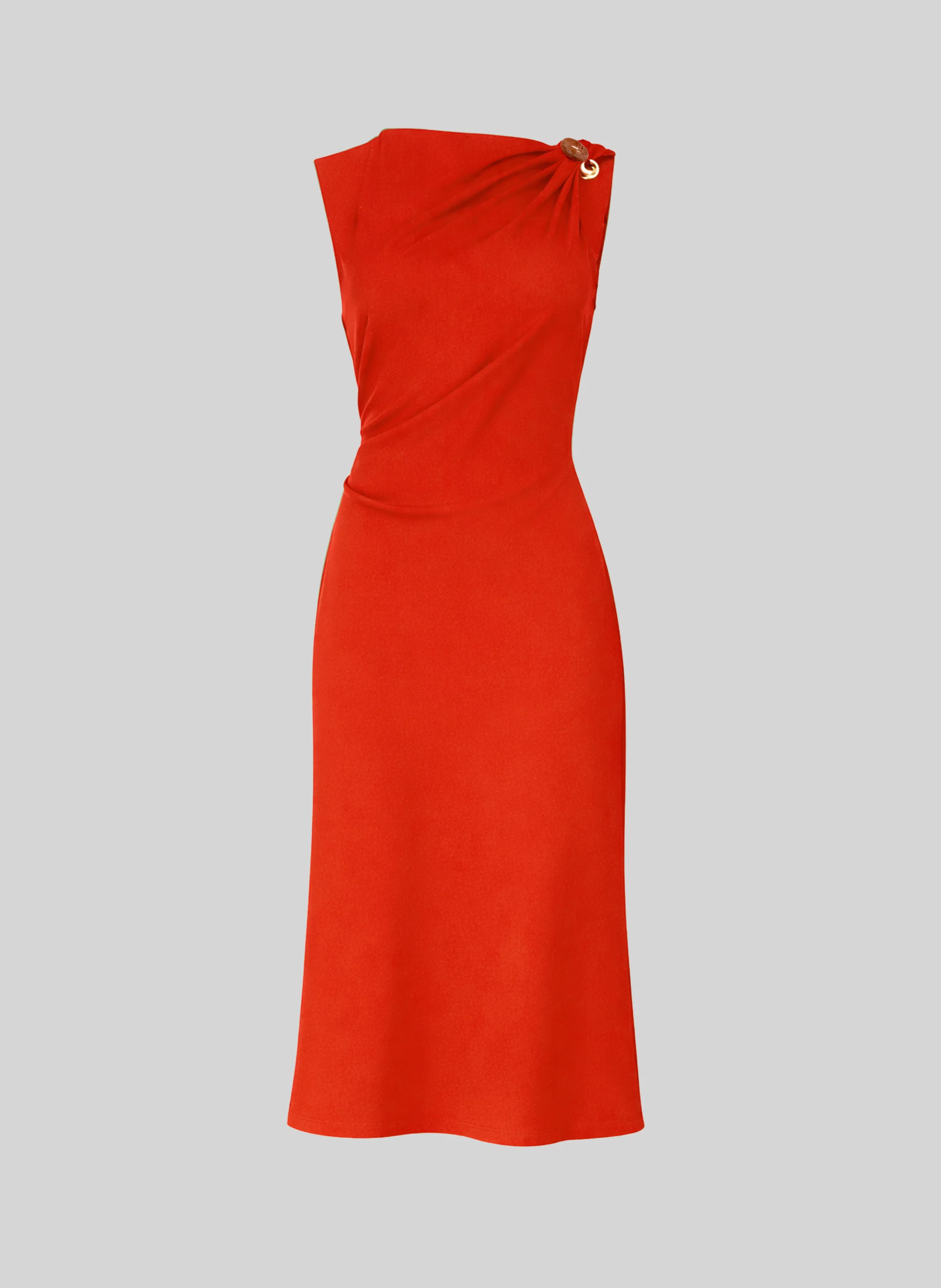 ROBE MIDI MILANA piment - Image 5