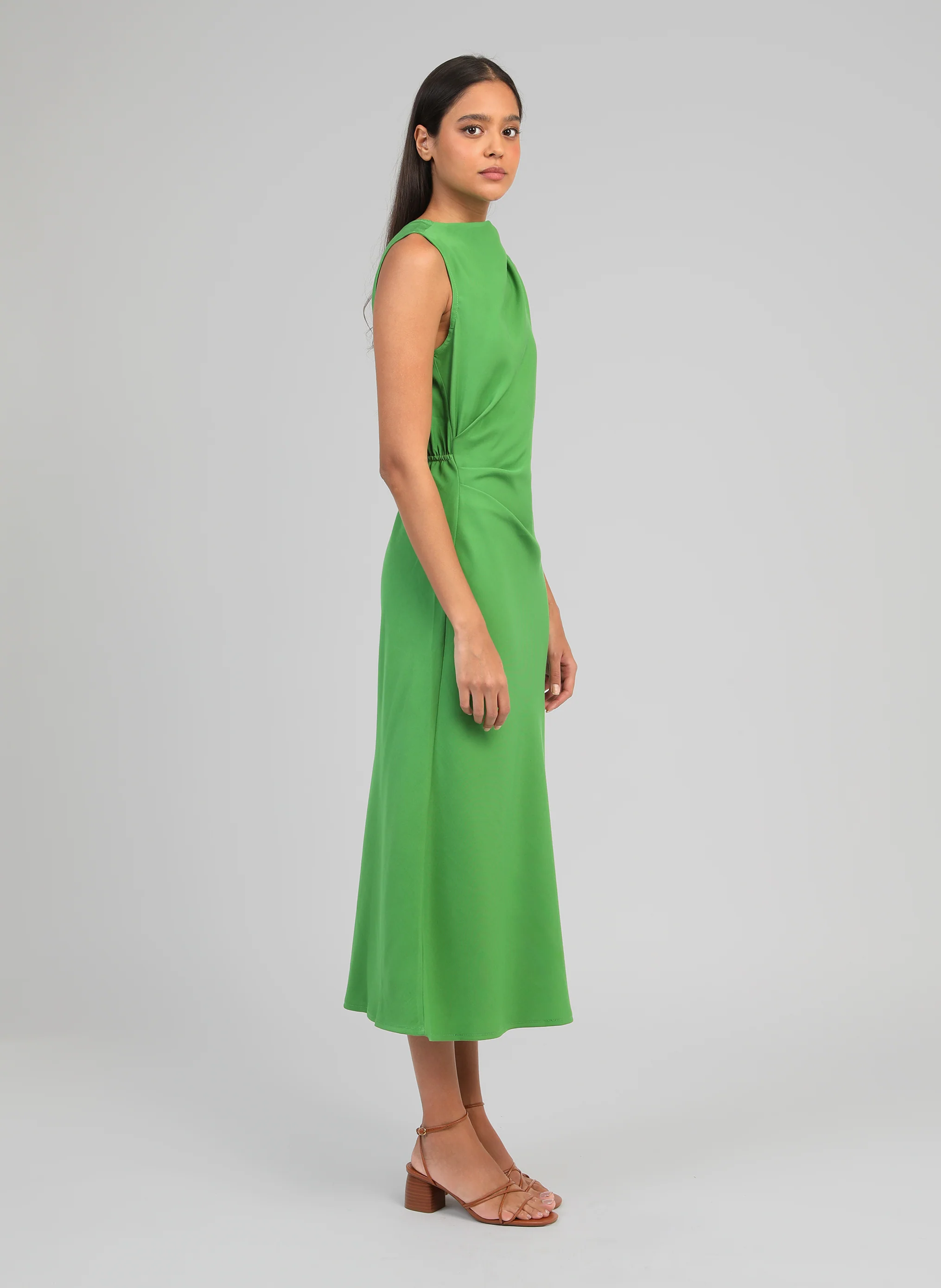 ROBE MIDI MILANA pomme - Image 3