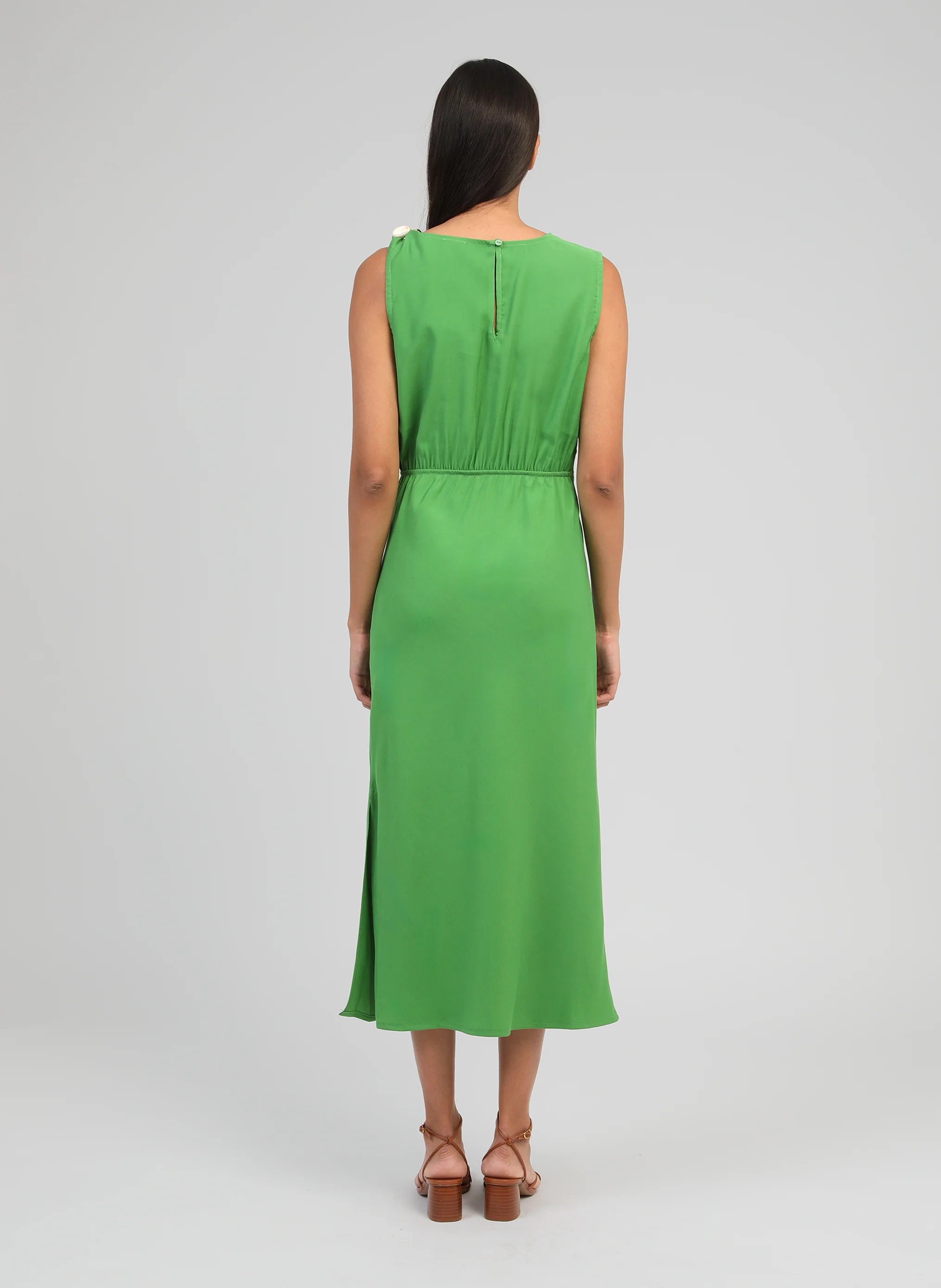 ROBE MIDI MILANA pomme - Image 4