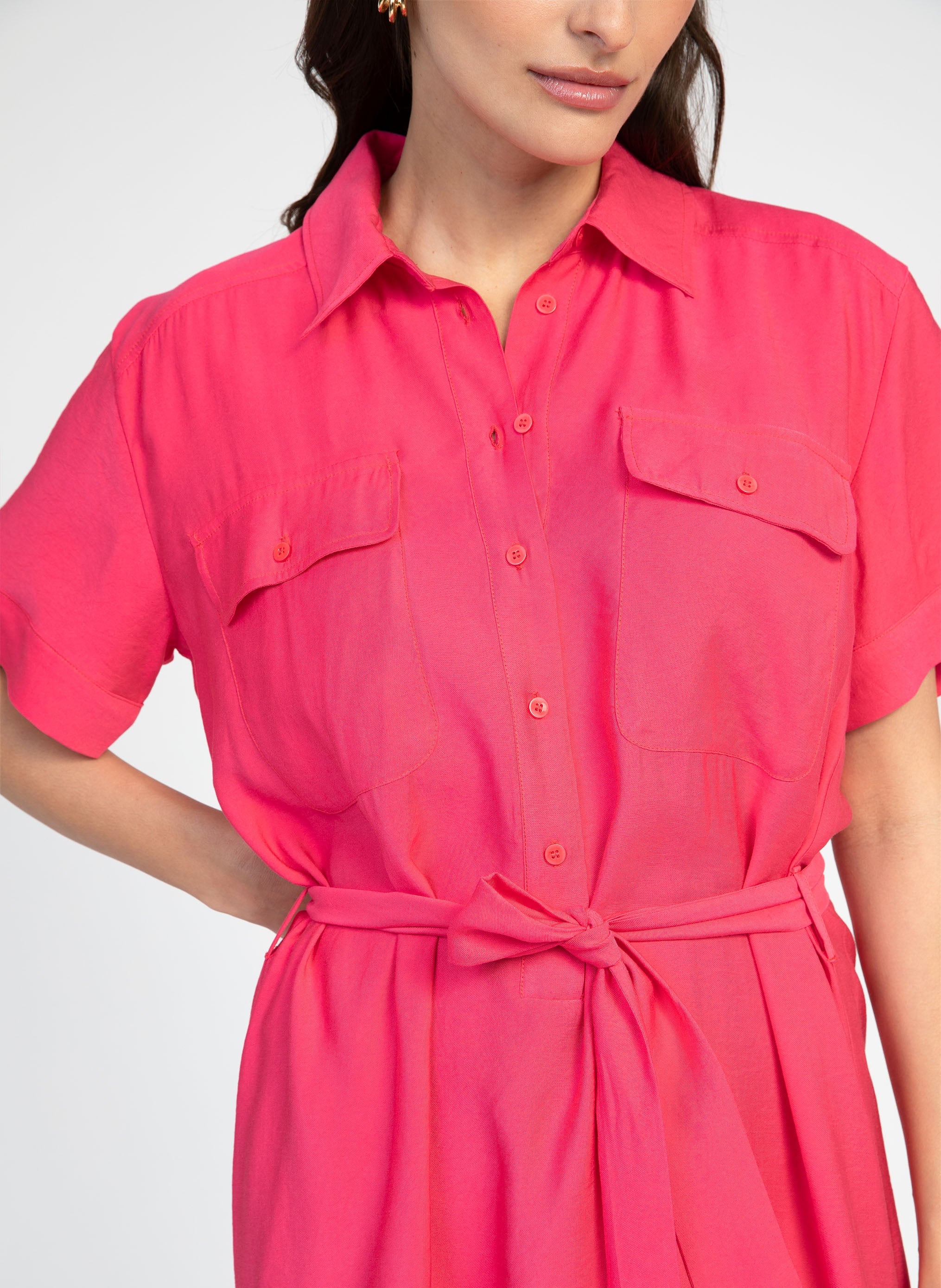 ROBE MIDI MILIE framboise - Image 3