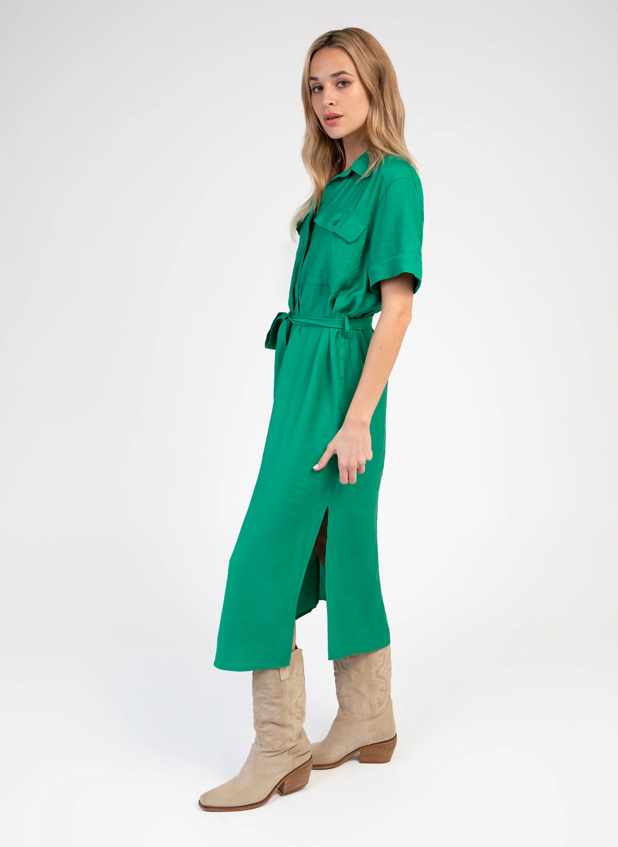 ROBE MIDI MILIE vert - Image 2