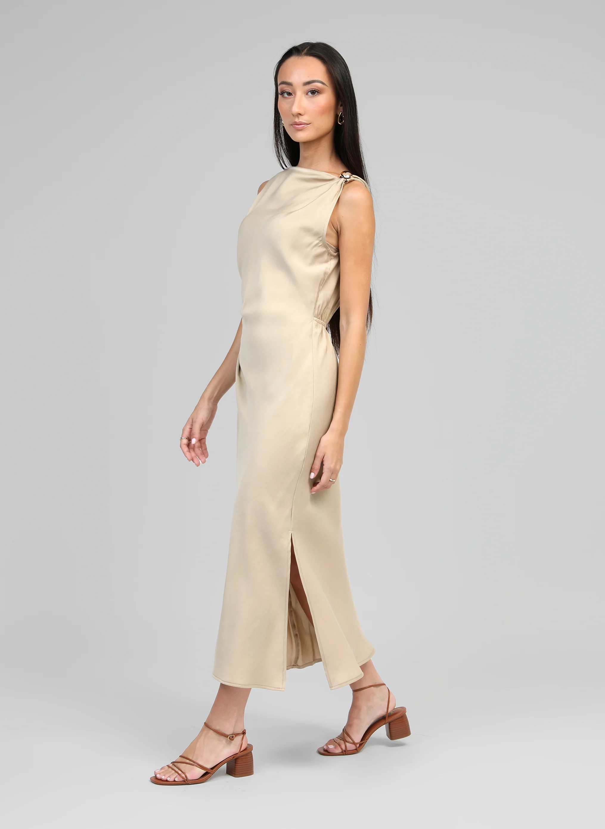 ROBE MIDI MIRKA beige - Image 3