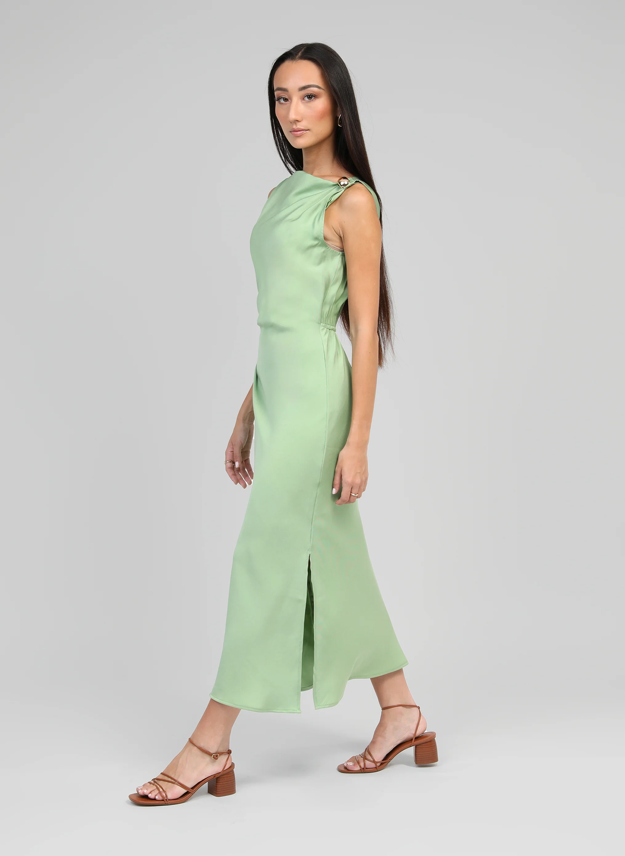 ROBE MIDI MIRKA sauge - Image 3