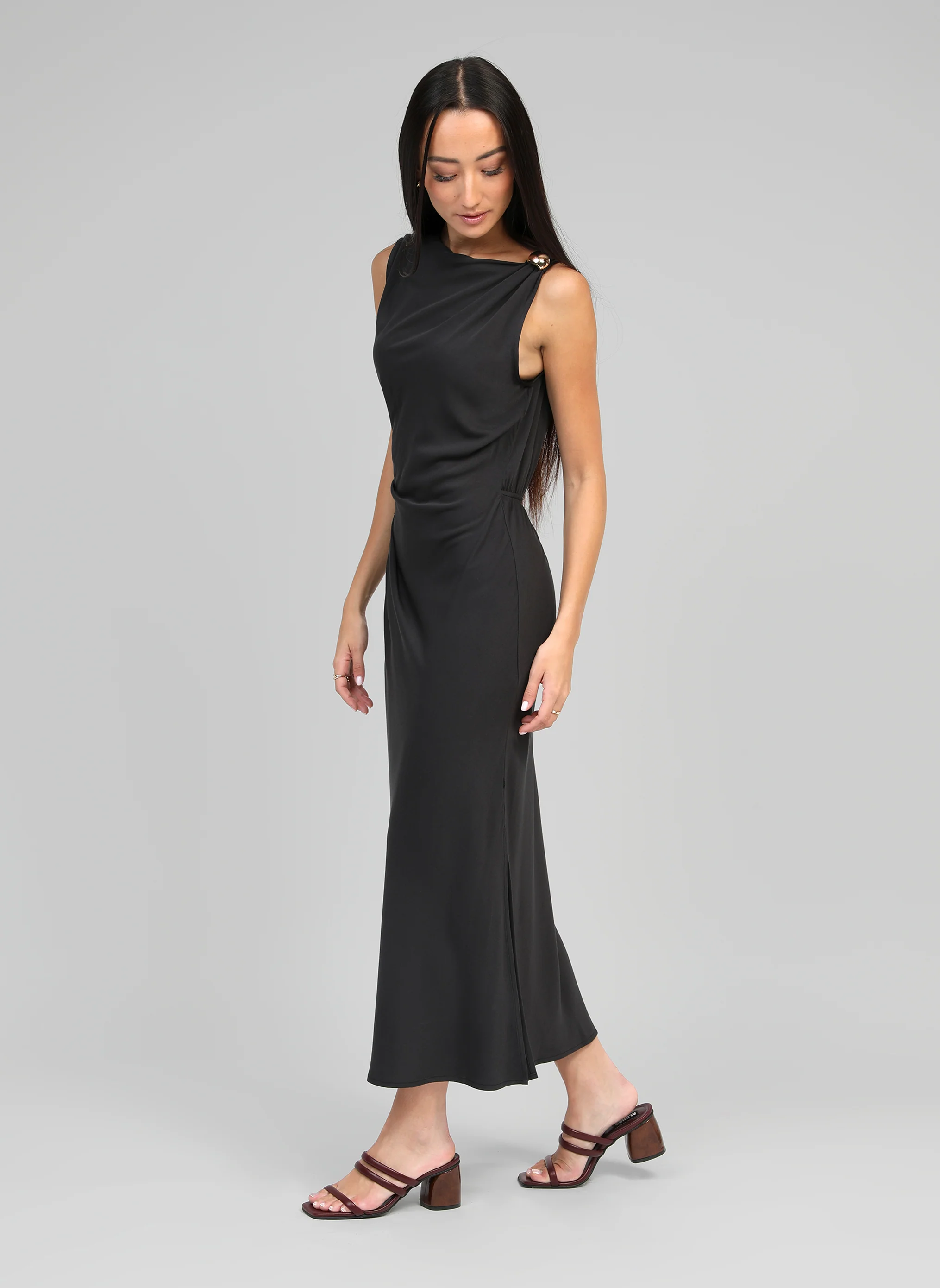 ROBE MIDI MIRKY carbone - Image 3