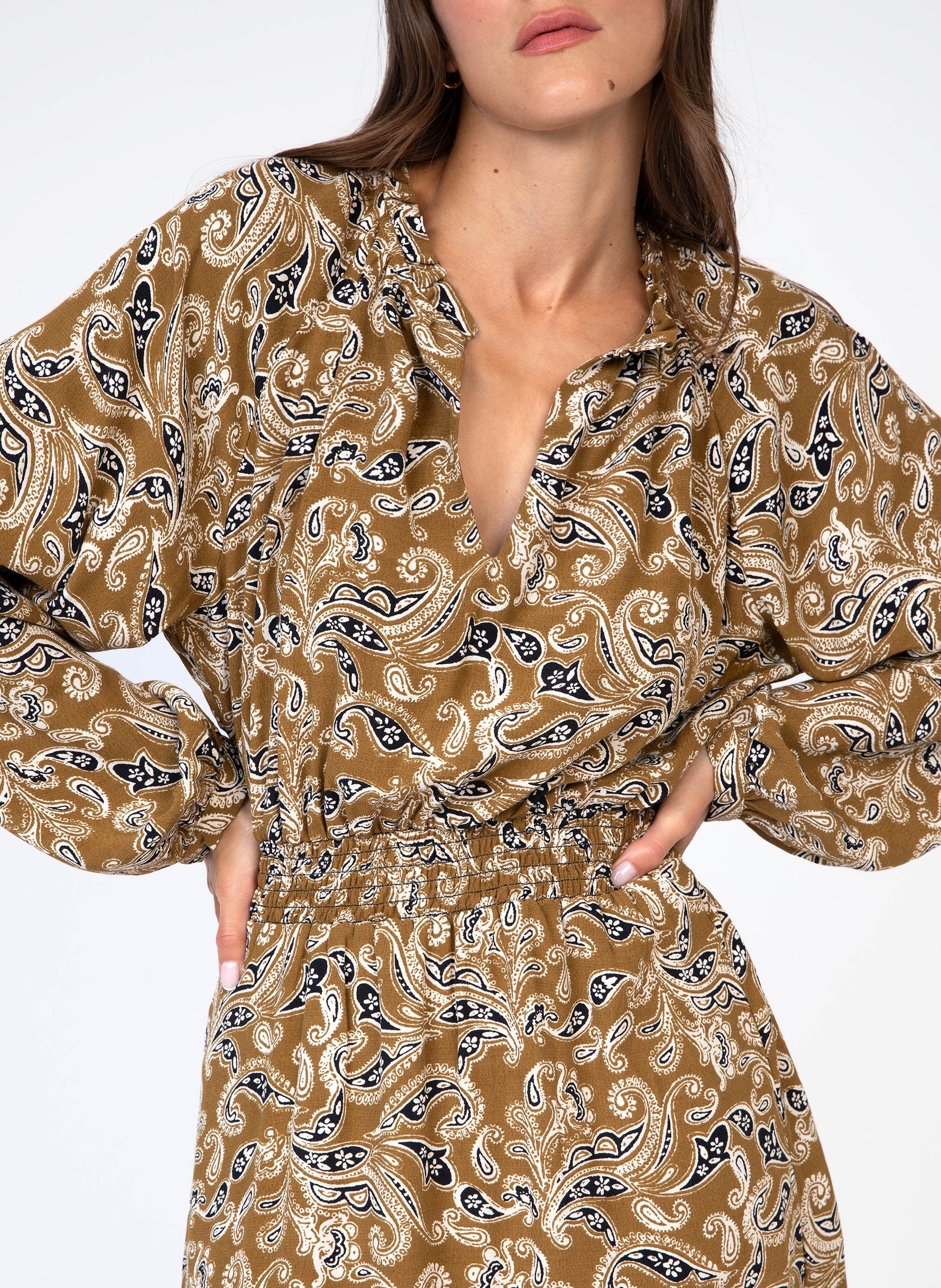 ROBE MIDI MIZATA bandini noisette - Image 2