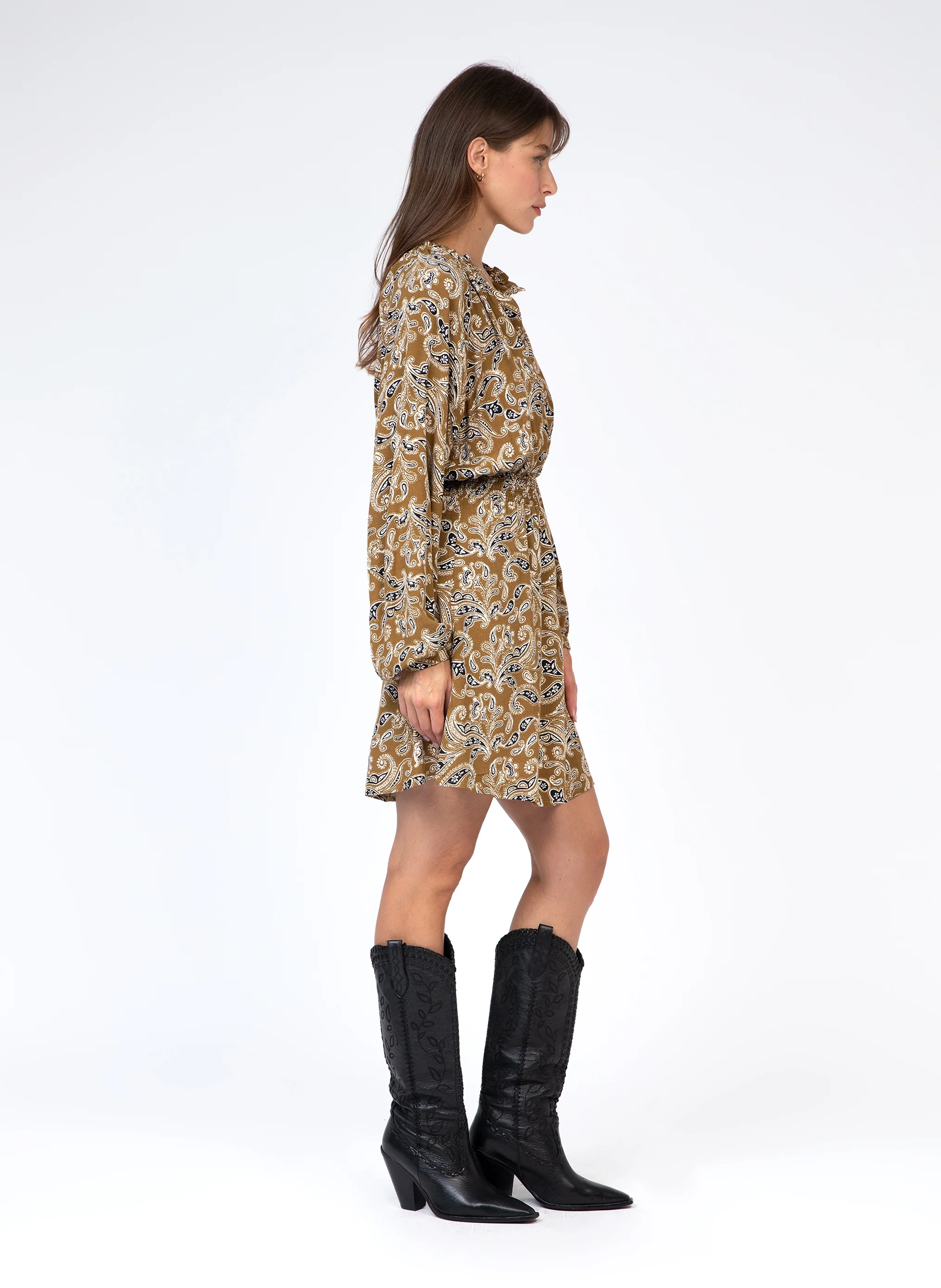 ROBE MIDI MIZATA bandini noisette - Image 3