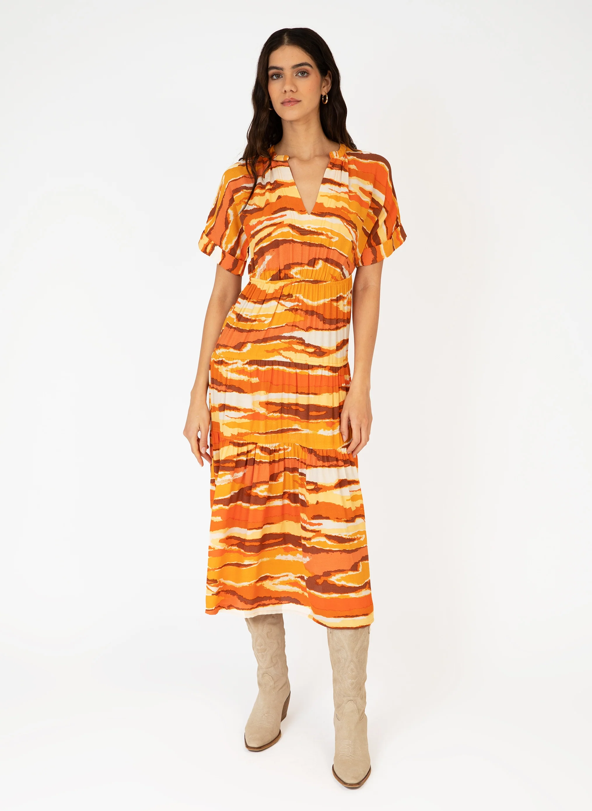 ROBE MIDI MOTY tessa caramel