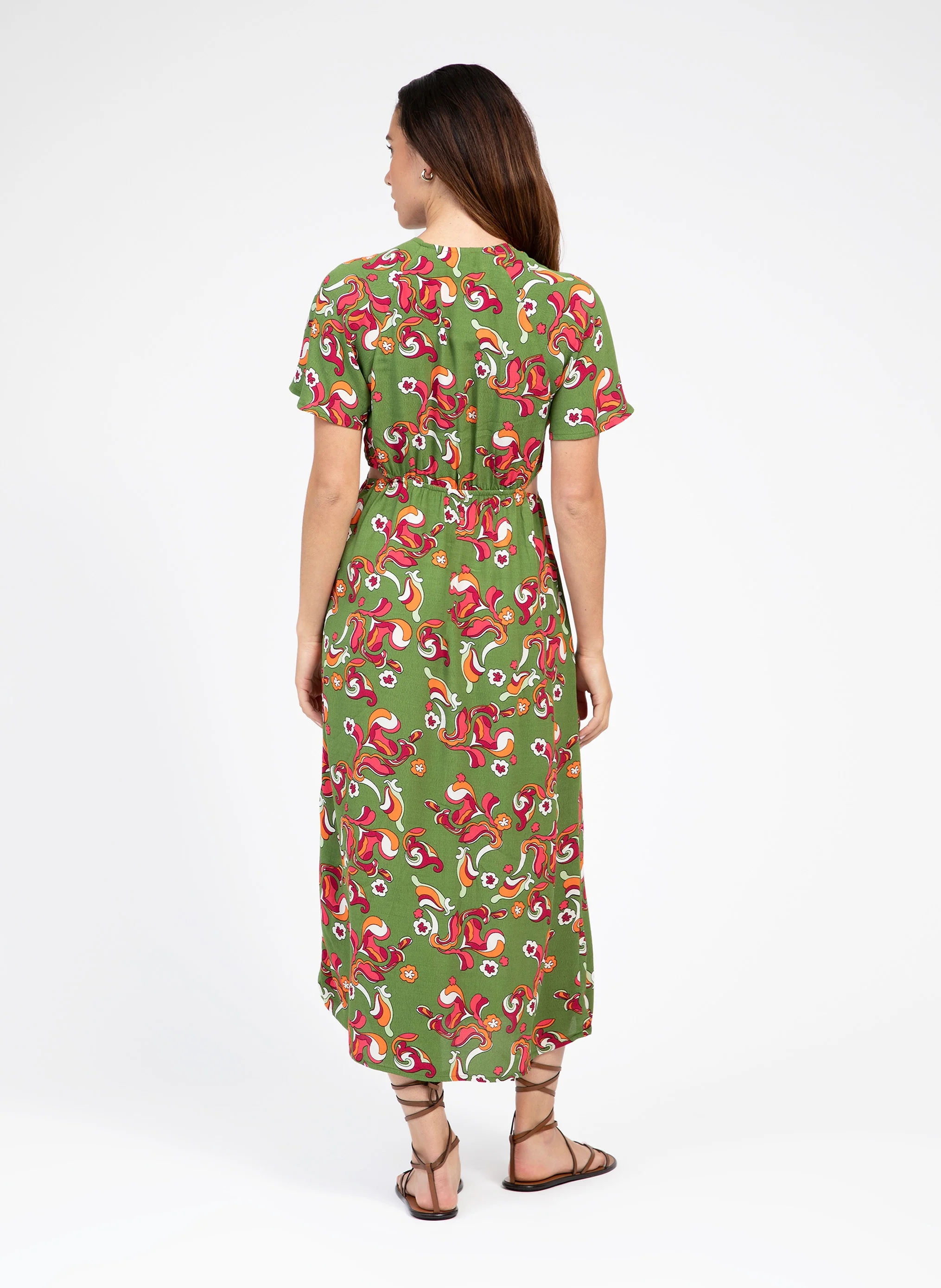 ROBE MIDI MYKE bijou vert - Image 4