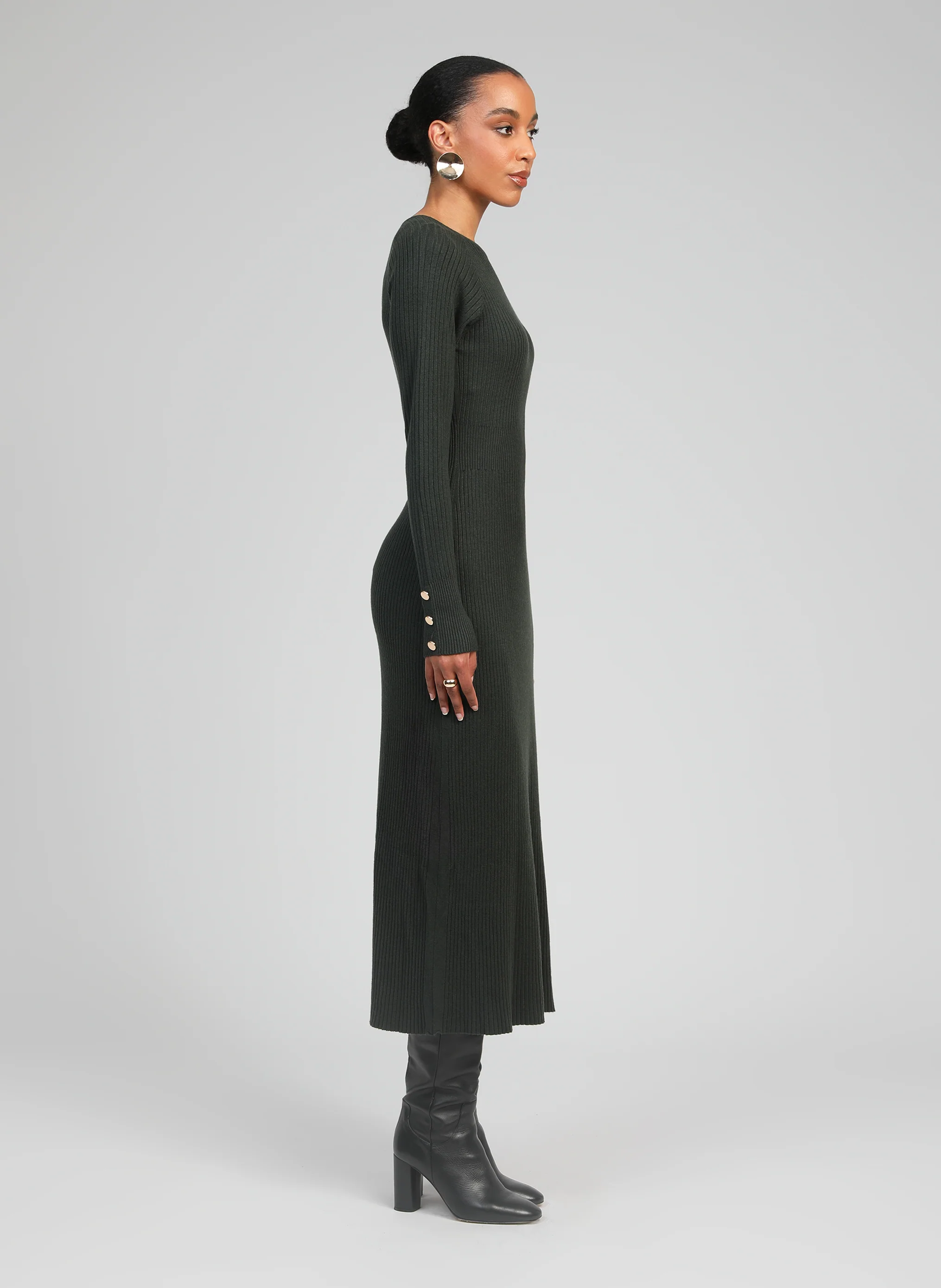 ROBE MIDI NAKA kaki - Image 3