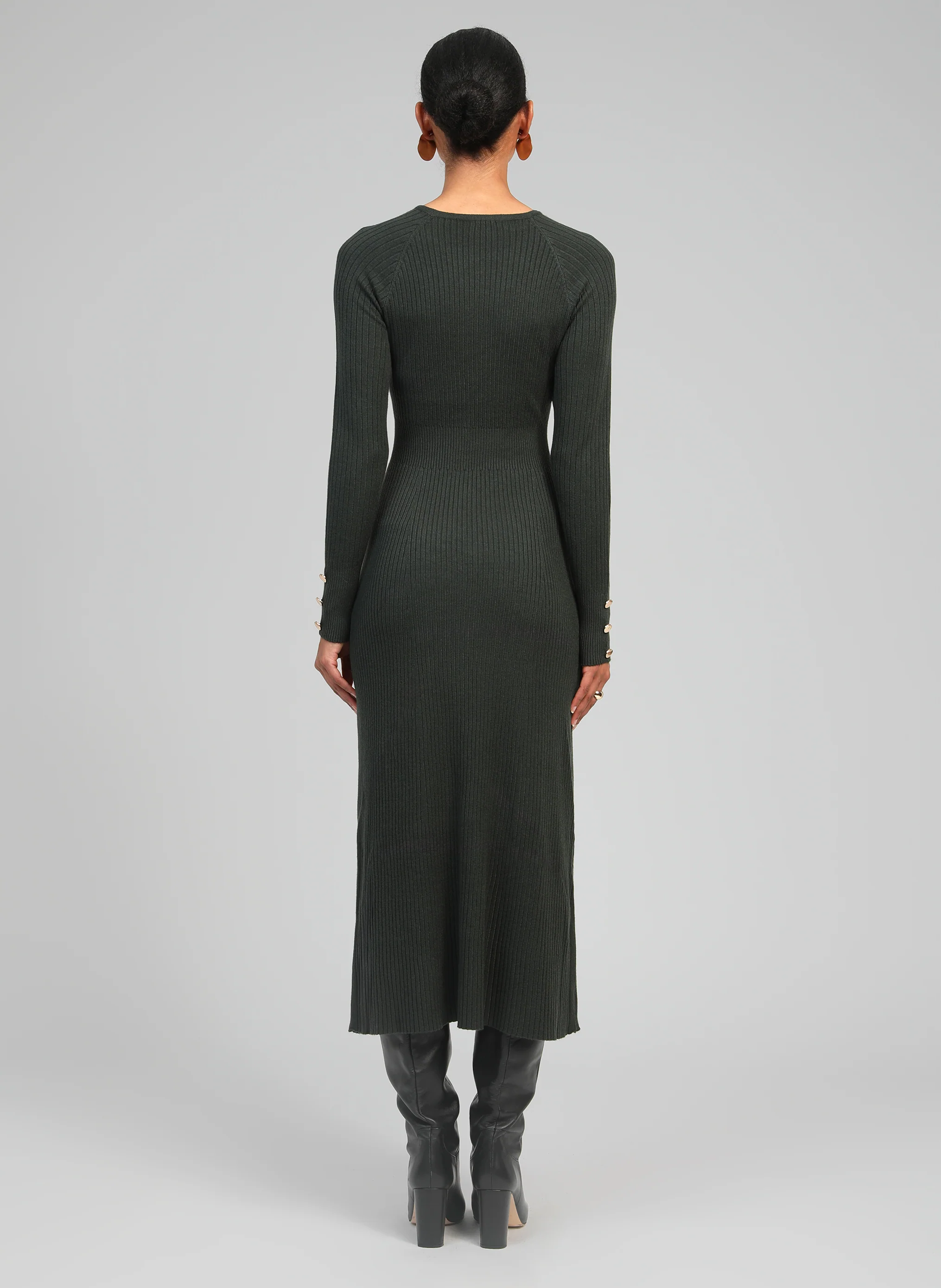 ROBE MIDI NAKA kaki - Image 4