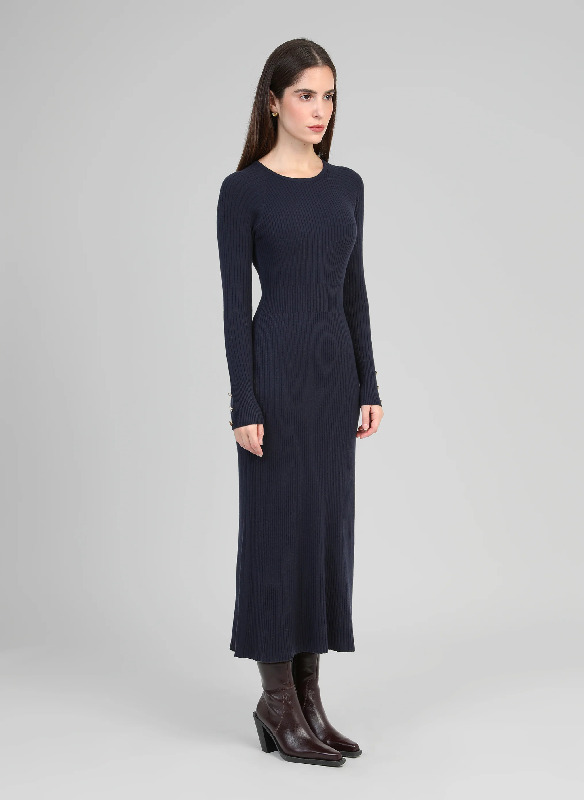 ROBE MIDI NAKA navy - Image 3