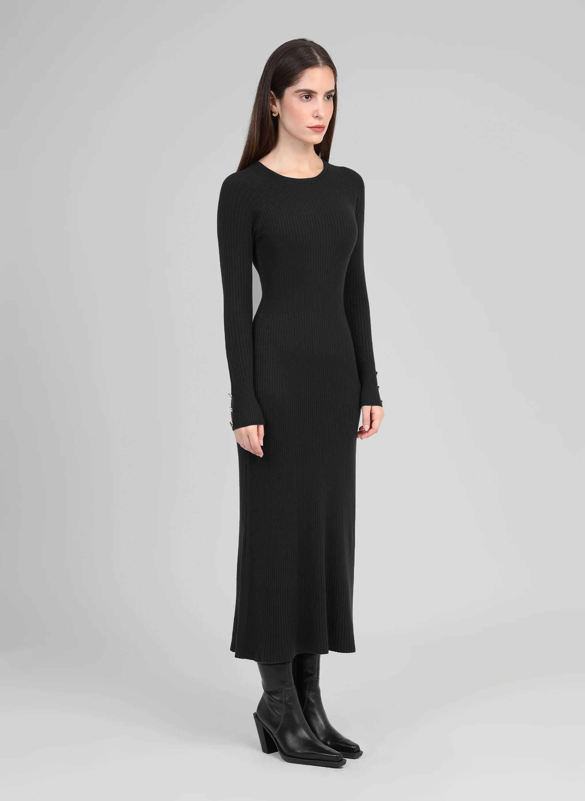 ROBE MIDI NAKA noir - Image 3